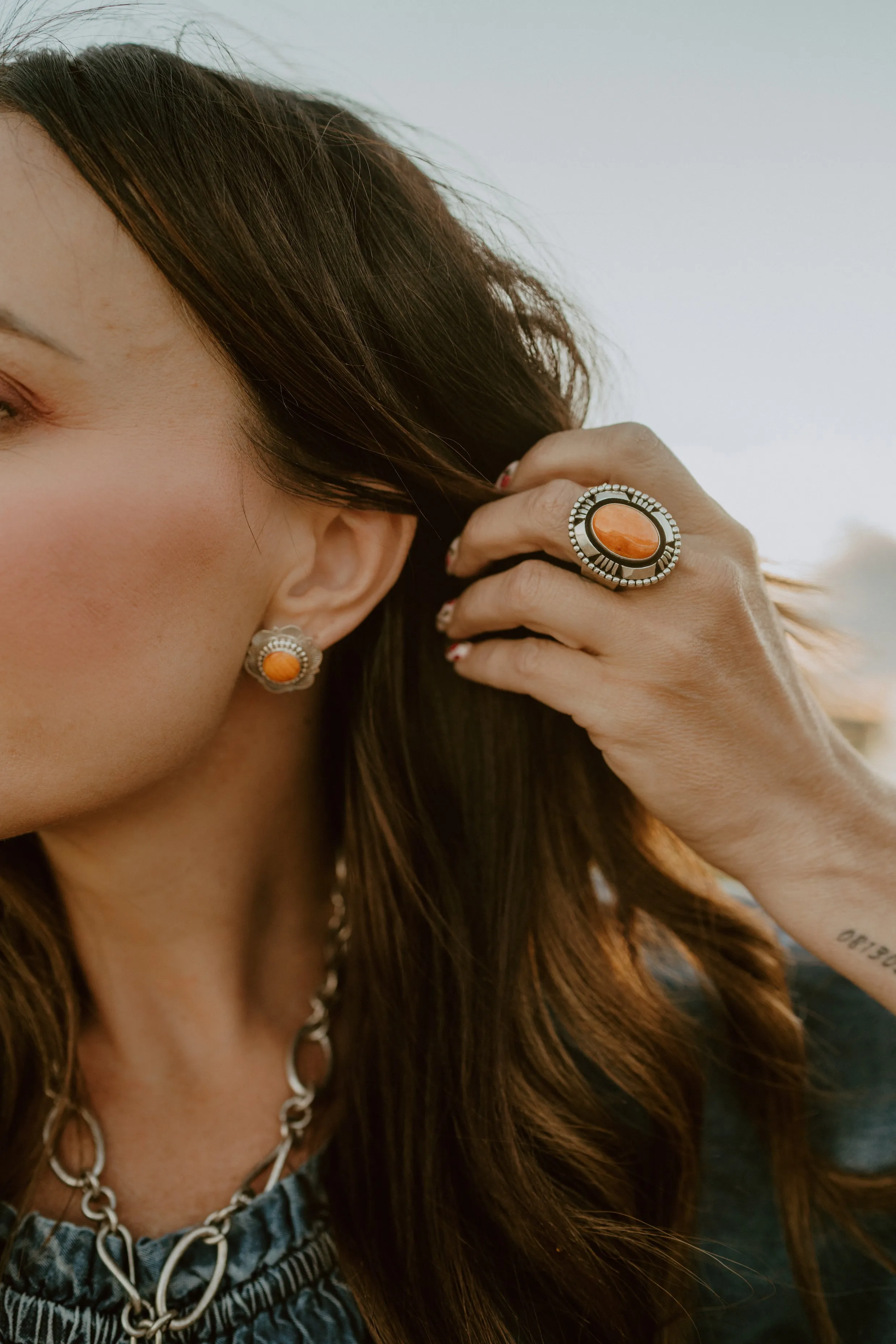 Julius Studs | Orange sold by Goldie Lew product image thumbnail 2