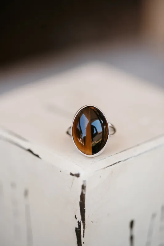 Ronnie Ring | Tiger's Eye sold by Goldie Lew