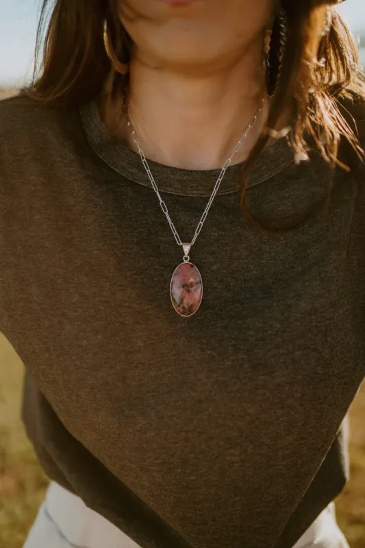 Oaks Necklace | Pink sold by Goldie Lew
