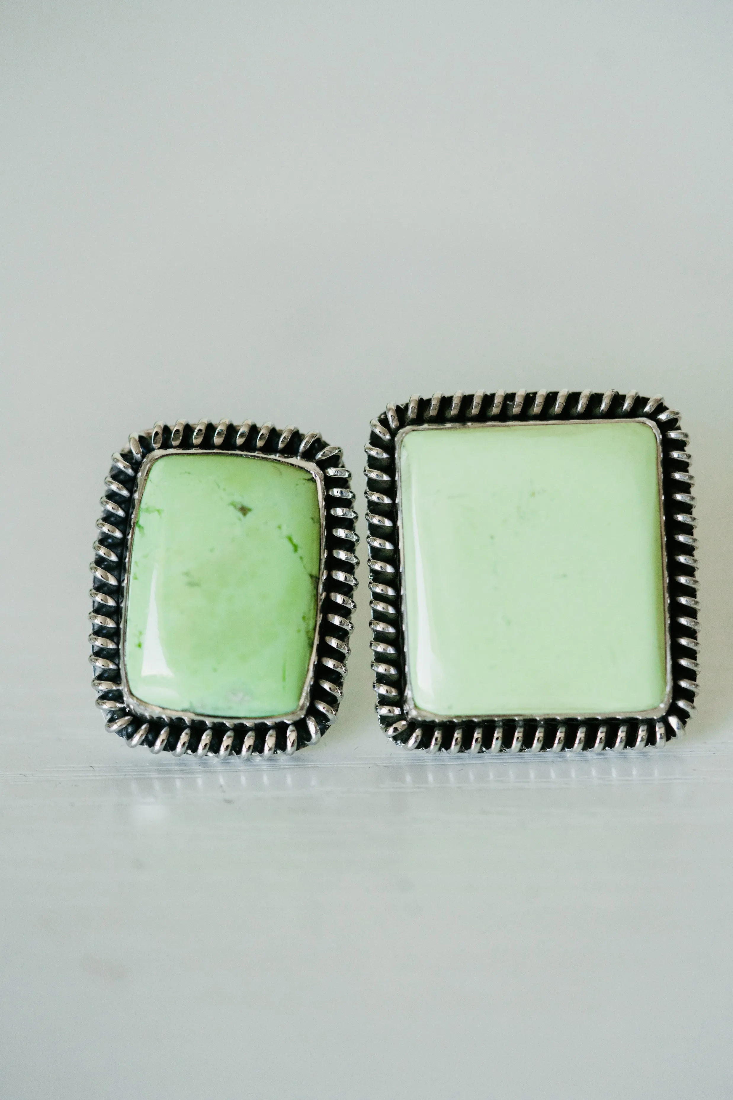 Pandora Ring | Lemon Chrysoprase sold by Goldie Lew product image thumbnail 3