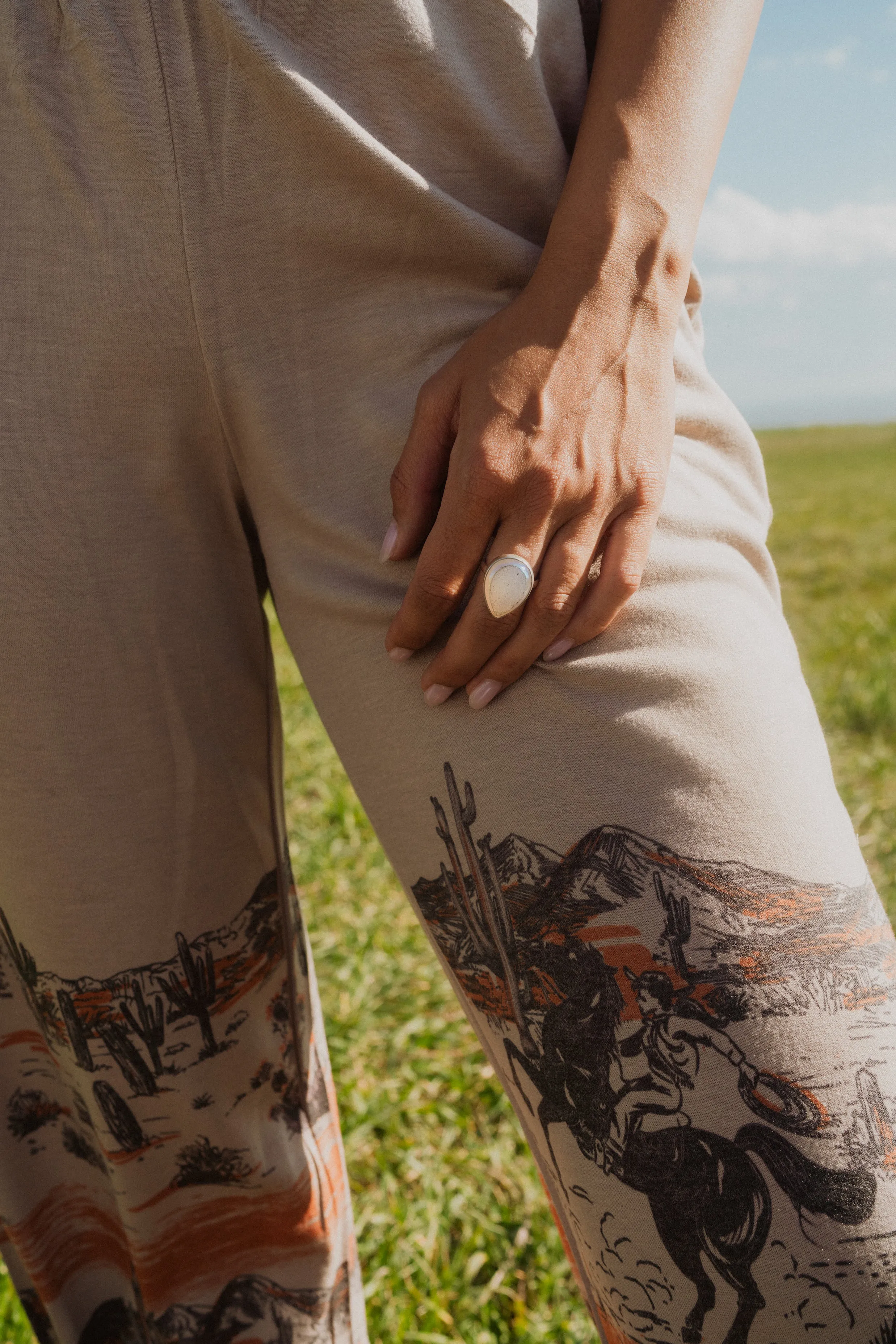 Daja Ring | White Titanium Druse sold by Goldie Lew product image thumbnail 2