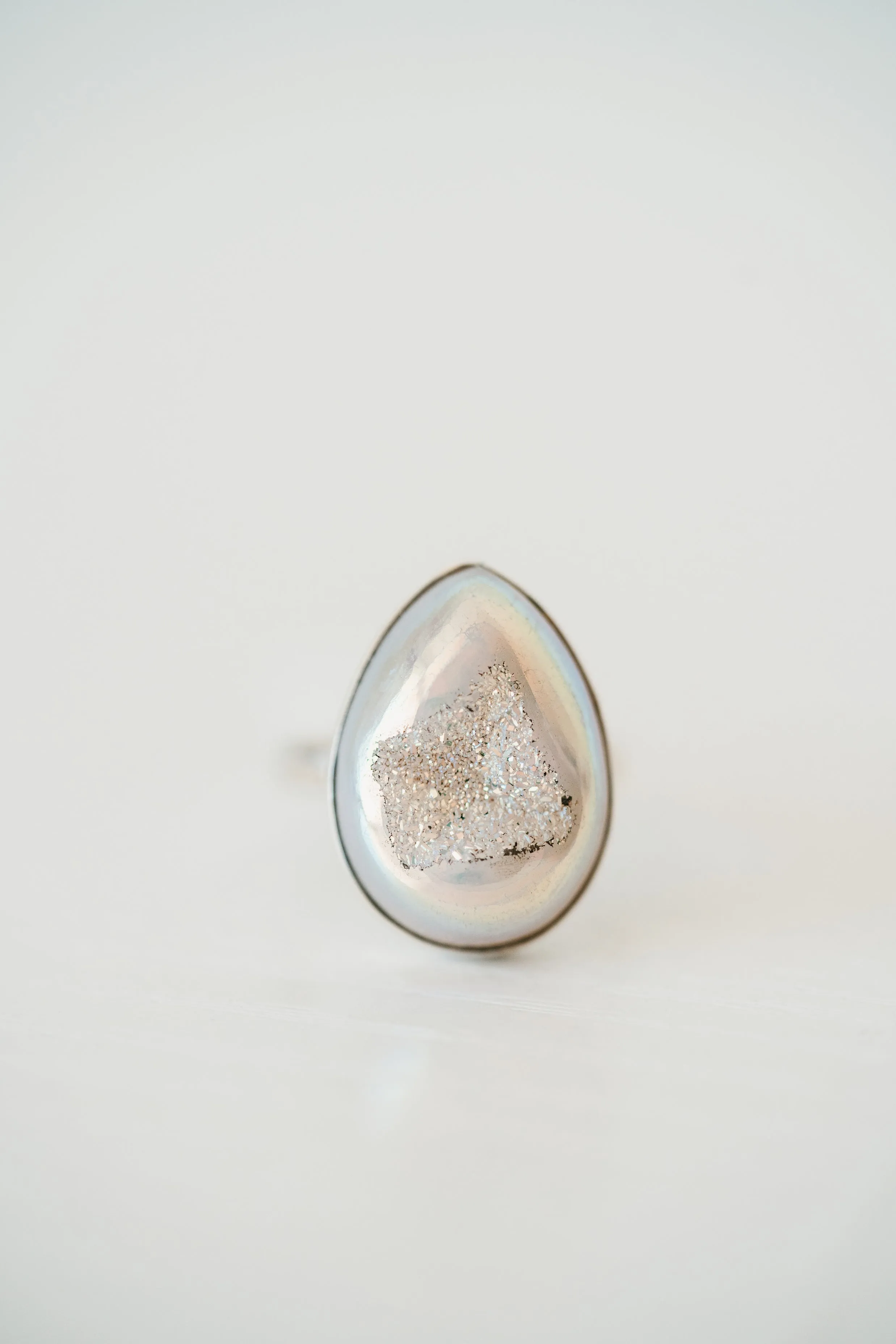 Daja Ring | White Titanium Druse sold by Goldie Lew product image thumbnail 3