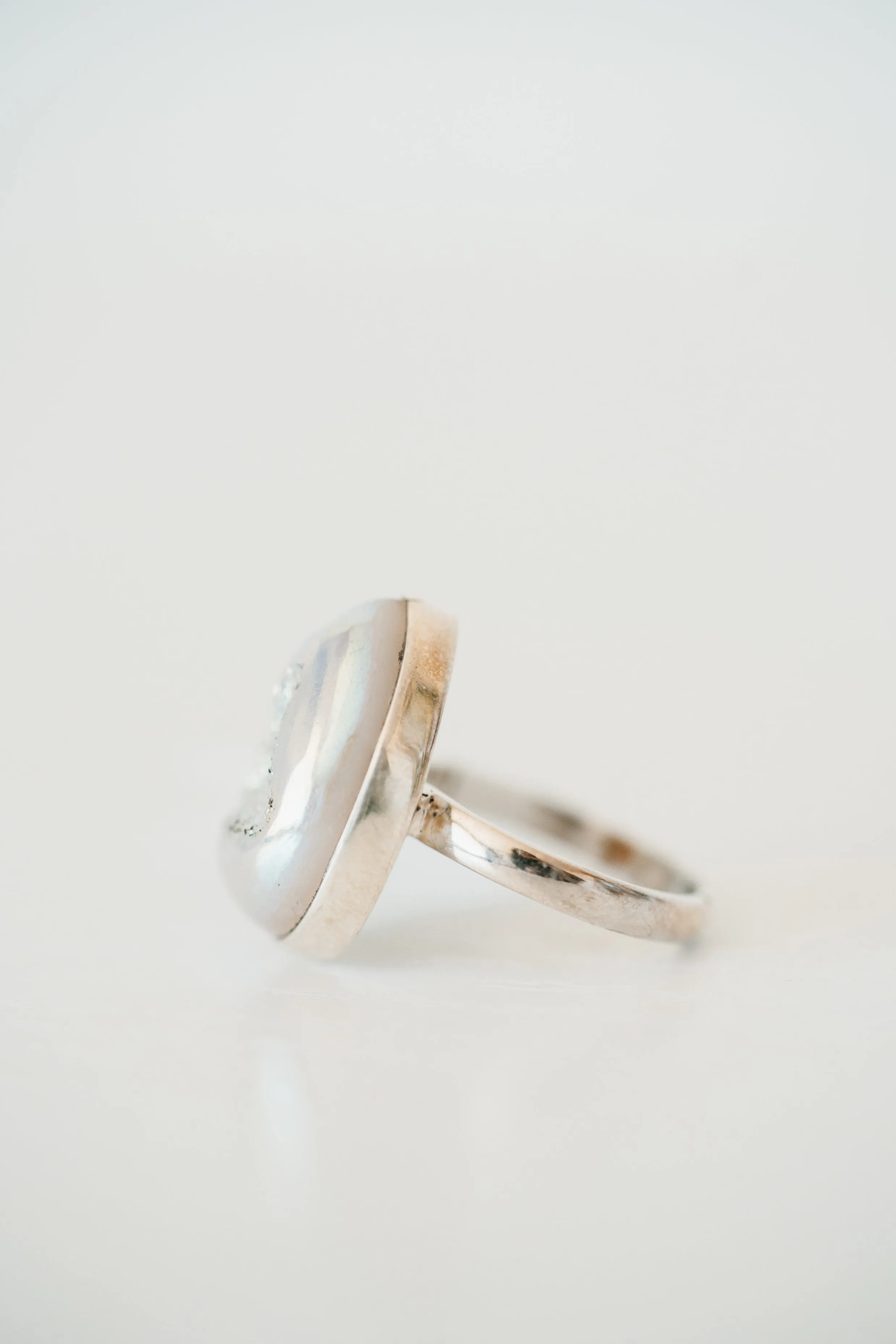 Daja Ring | White Titanium Druse sold by Goldie Lew product image thumbnail 4