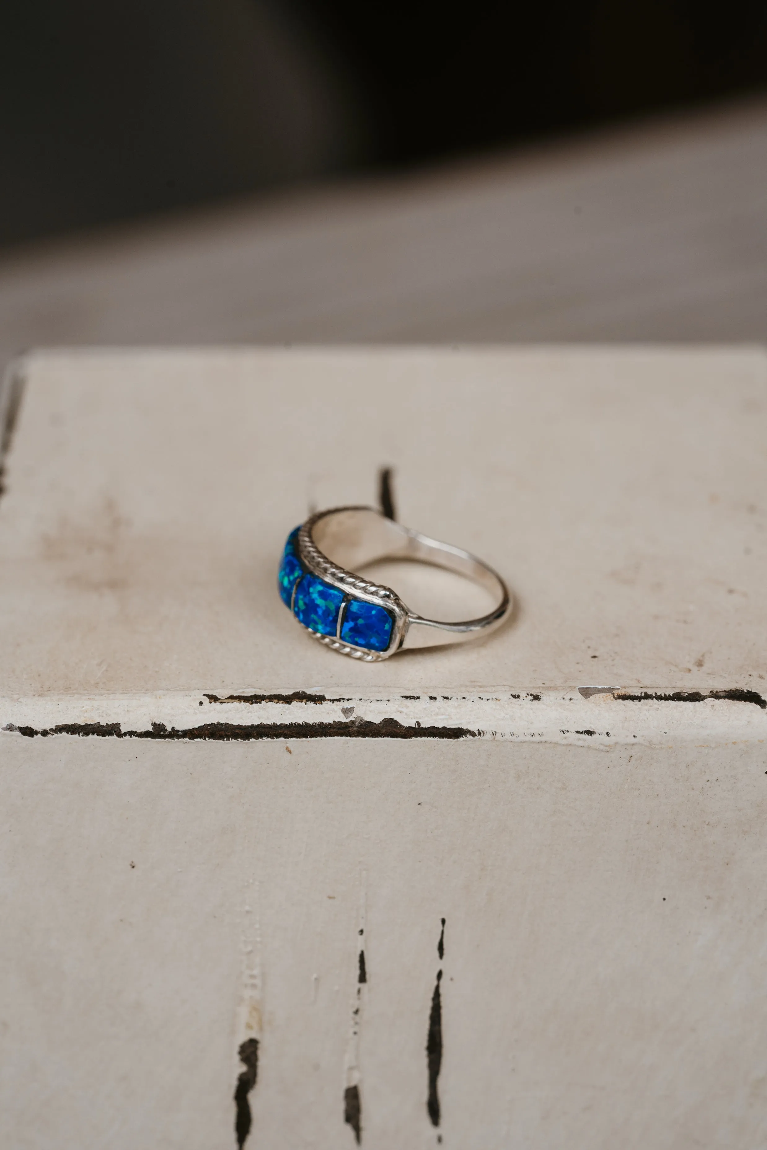 Chloe Ring | Blue Opal - FINAL SALE sold by Goldie Lew product image thumbnail 2