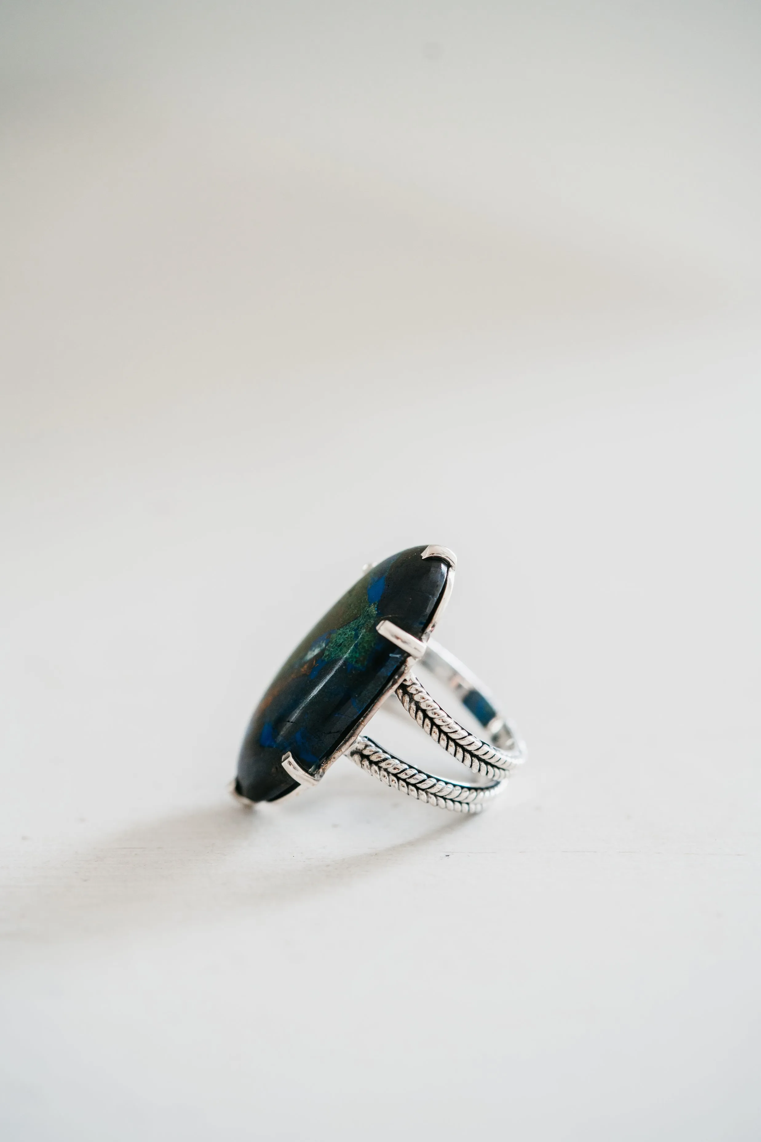 Lynn Ring | Amazonite Malachite - FINAL SALE sold by Goldie Lew product image thumbnail 2