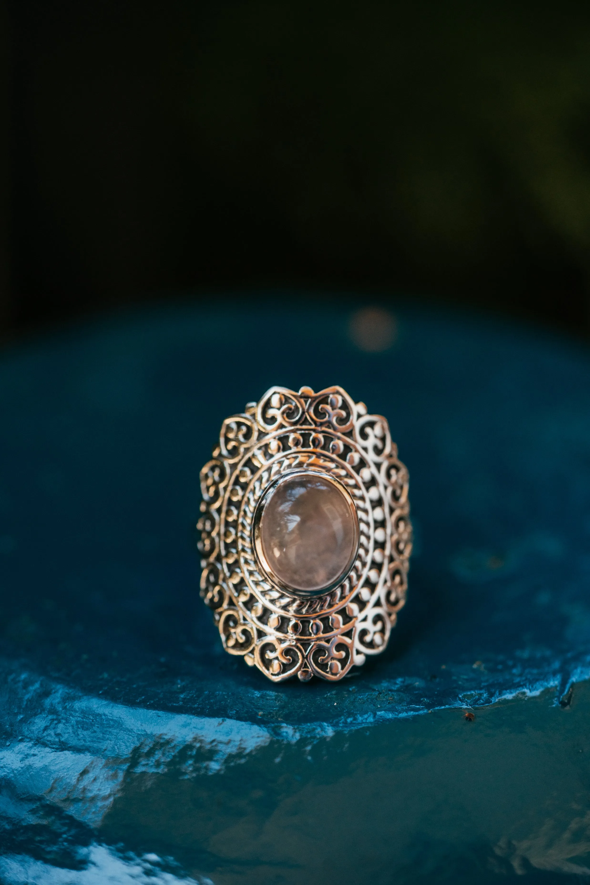 Claire Ring | Rose Quartz - FINAL SALE sold by Goldie Lew