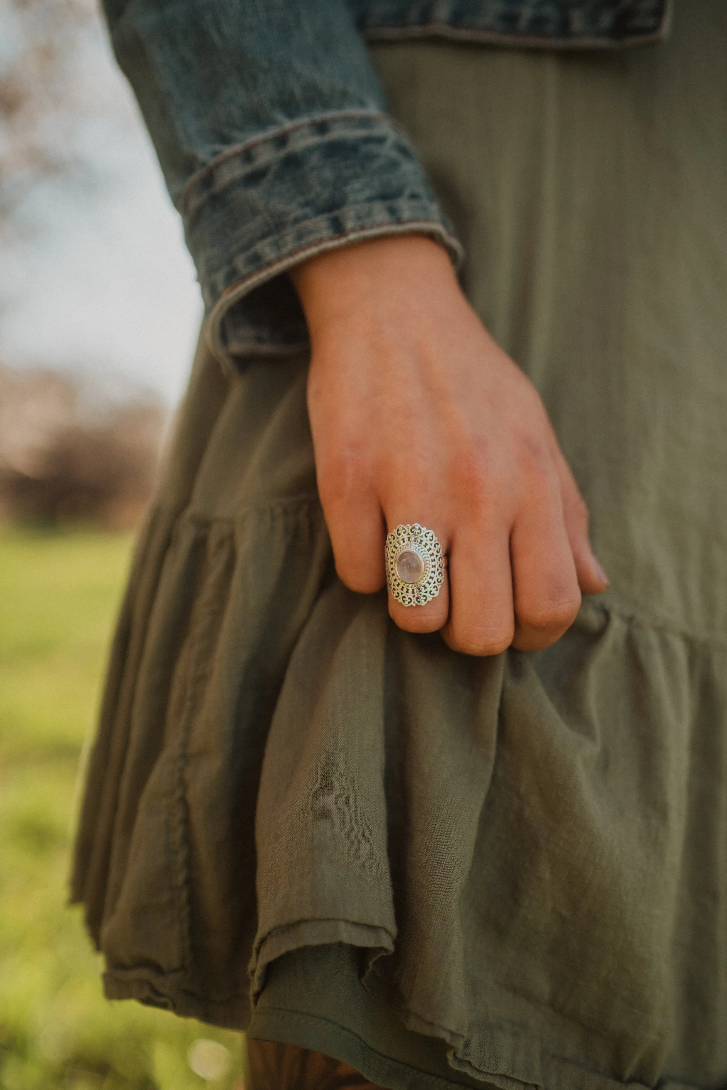 Claire Ring | Rose Quartz - FINAL SALE sold by Goldie Lew product image thumbnail 4