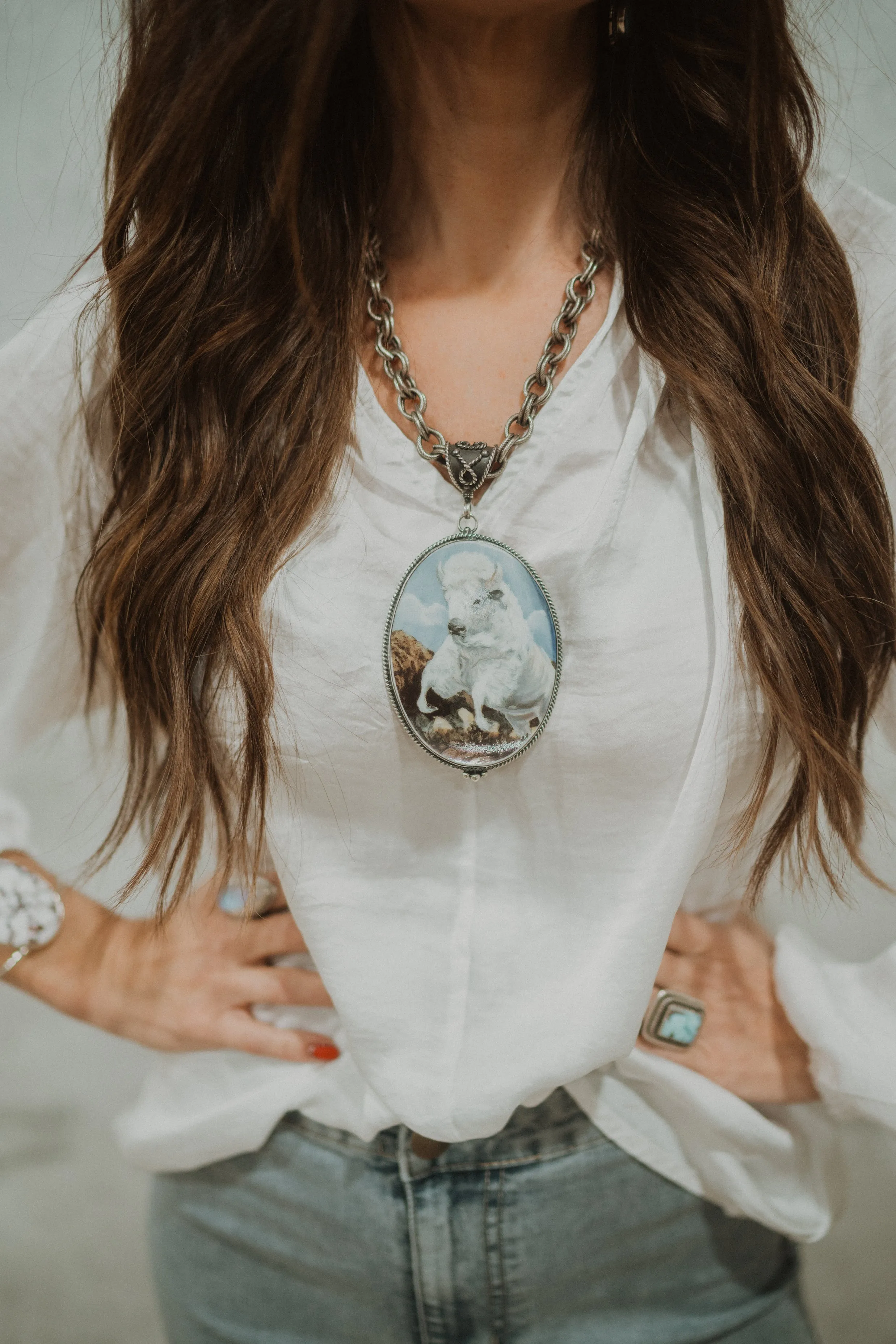 White Buffalo Necklace sold by Goldie Lew