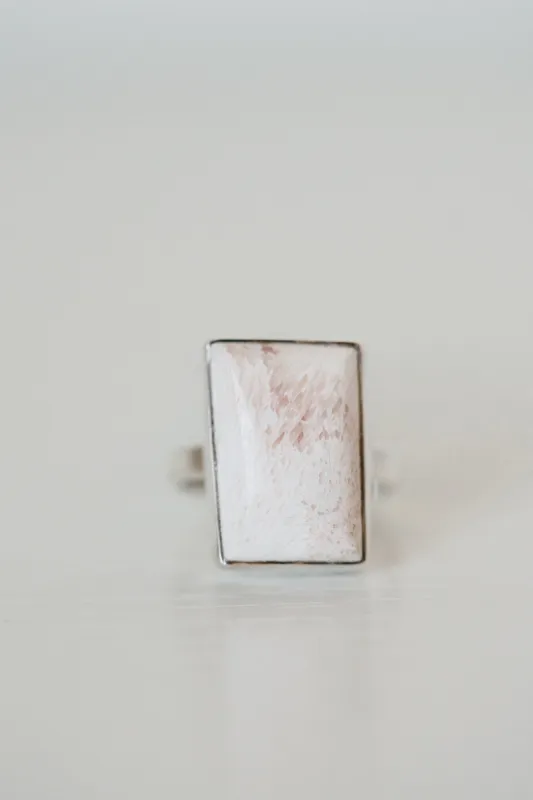 Small Shawn Ring | Pink Scolecite sold by Goldie Lew