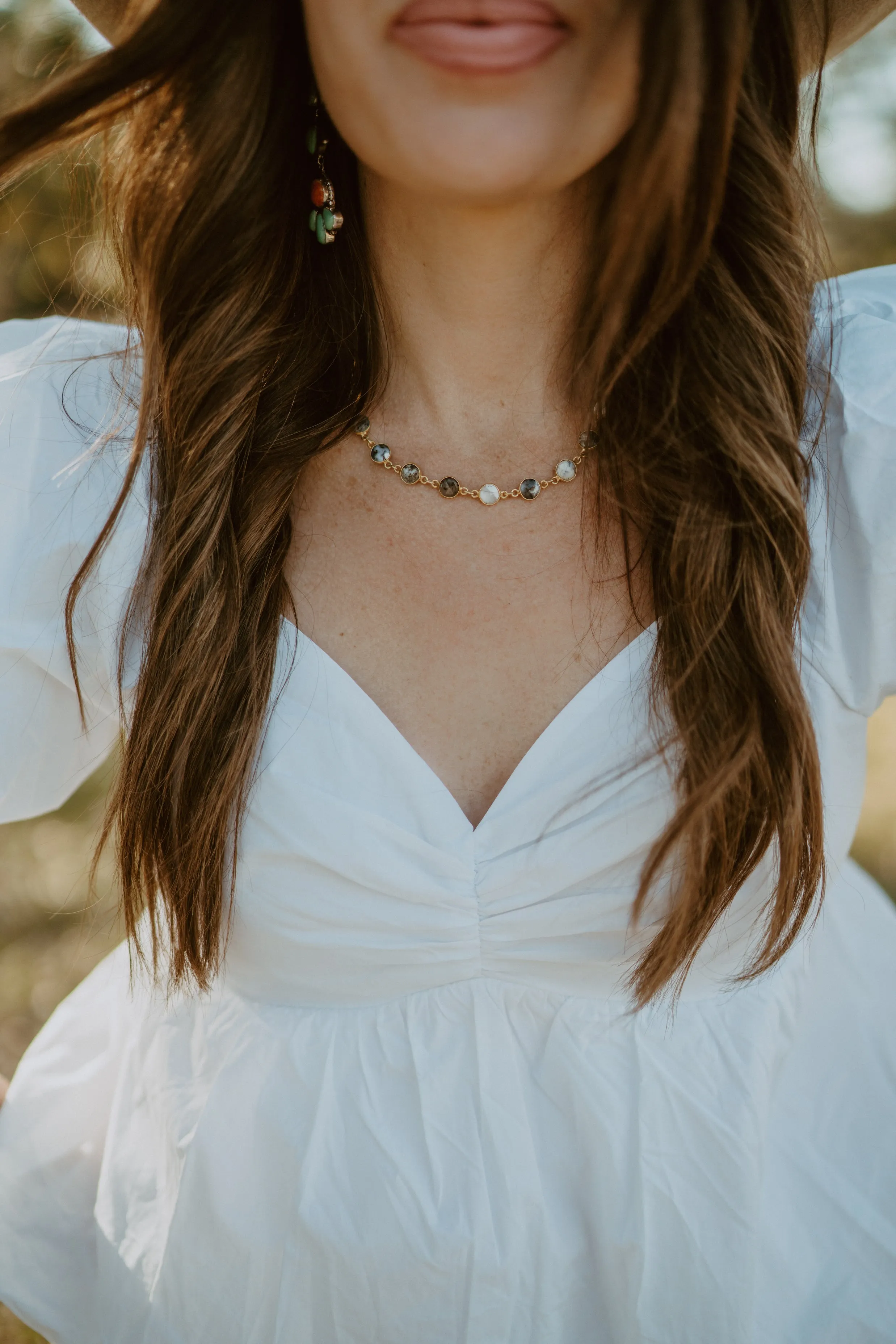 Small Jan Necklace | Dendritic Opal sold by Goldie Lew product image thumbnail 2