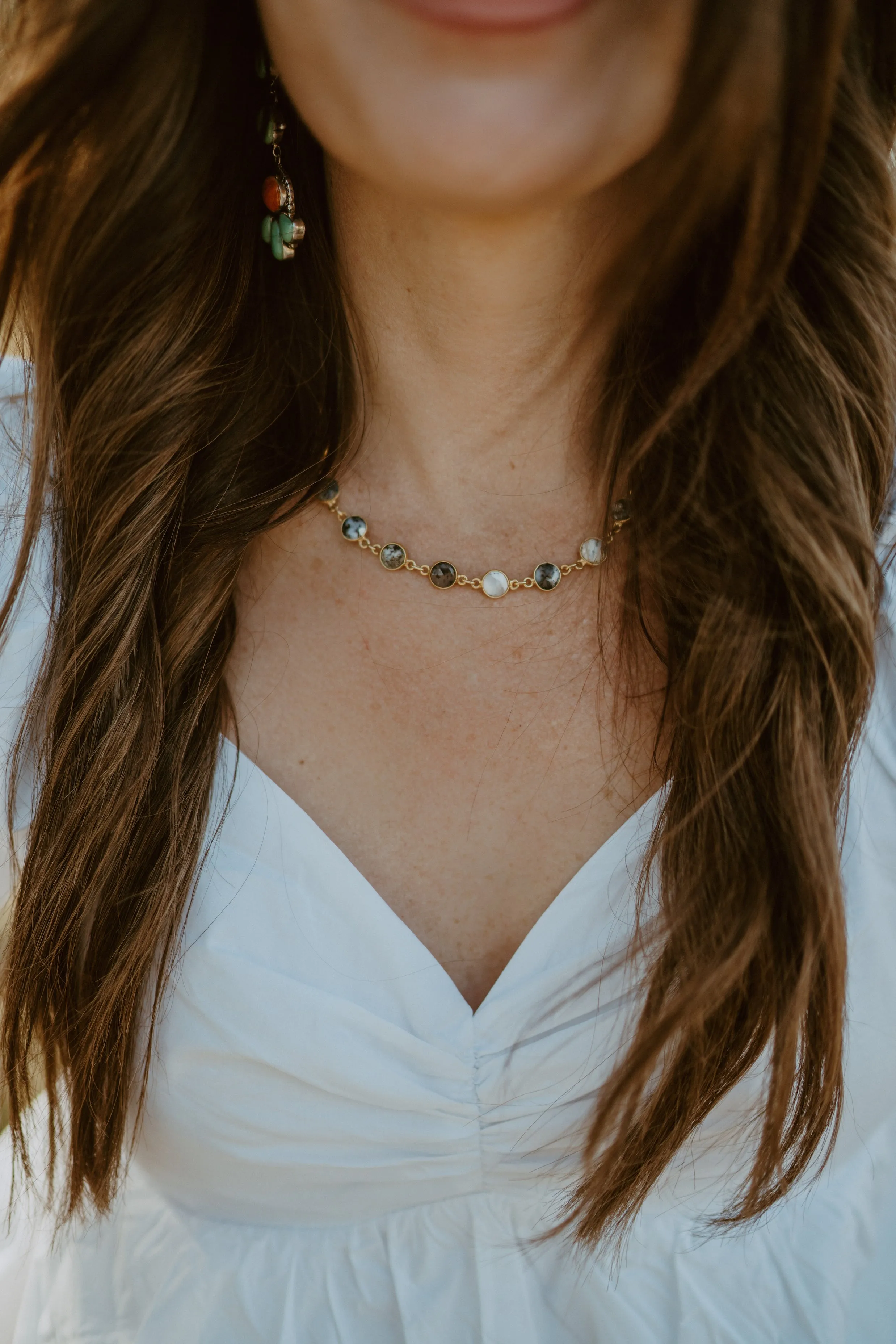 Small Jan Necklace | Dendritic Opal sold by Goldie Lew product image thumbnail 3