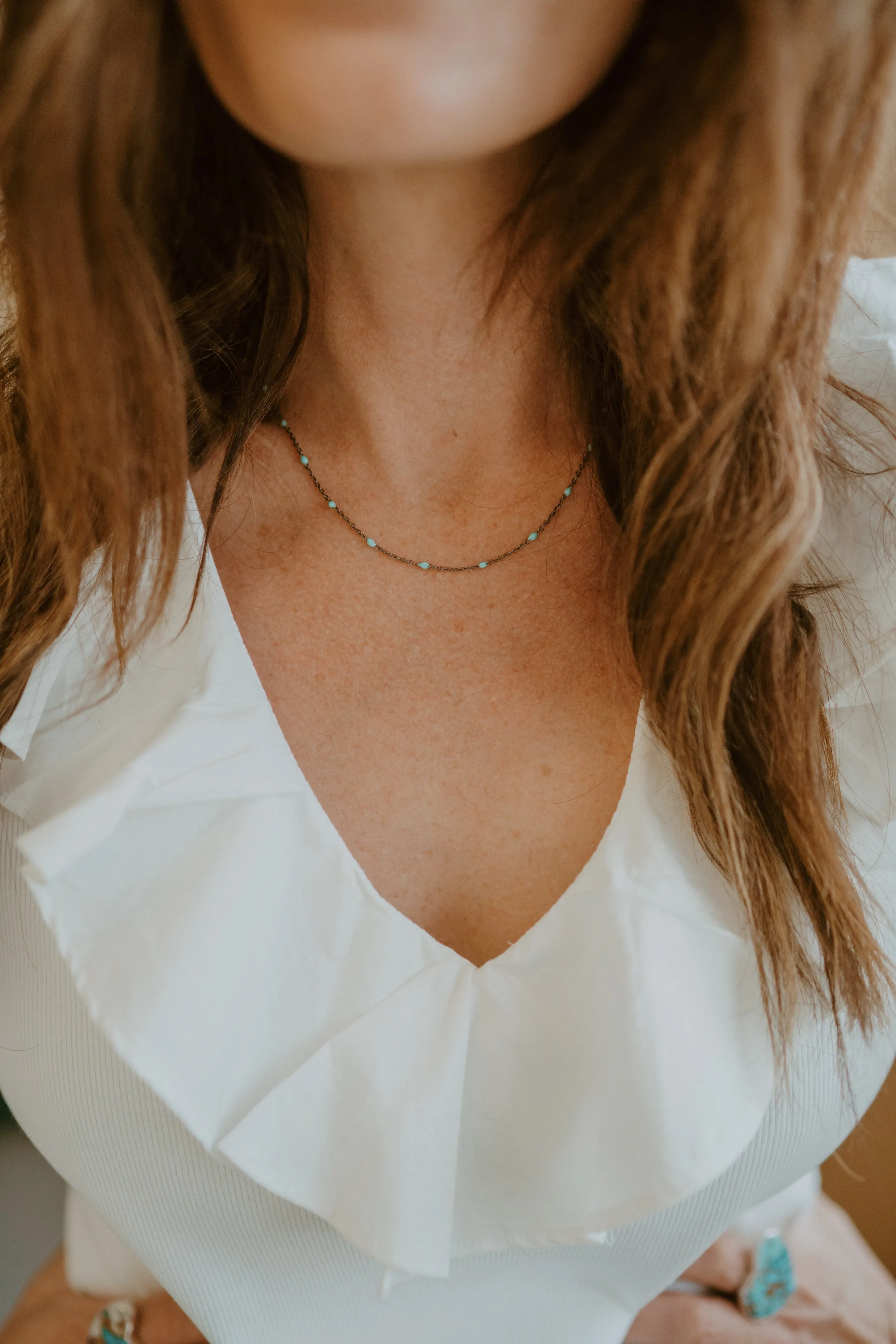 Maria Necklace | Turquoise sold by Goldie Lew