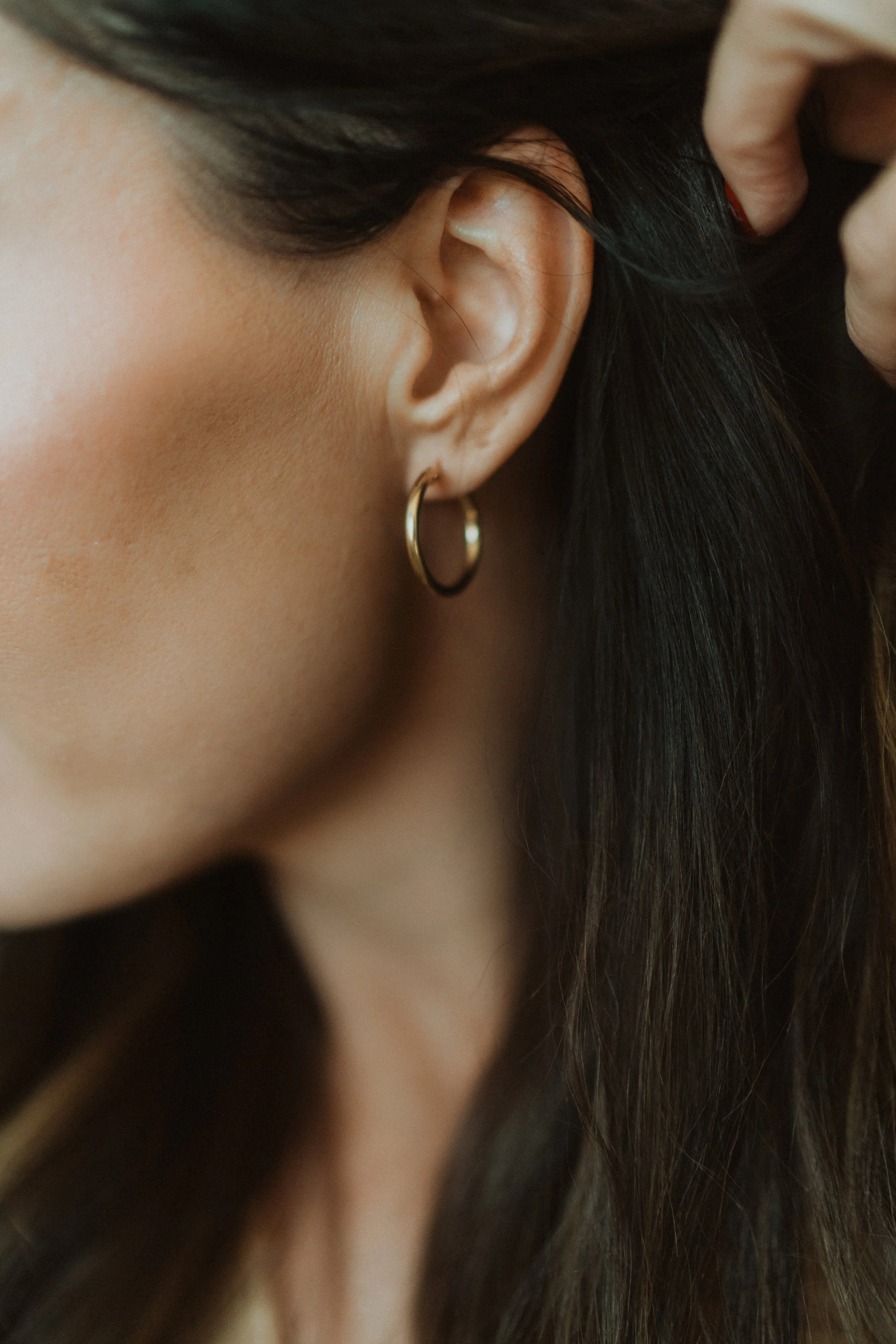 Gold Hoops | Medium sold by Goldie Lew product image thumbnail 4