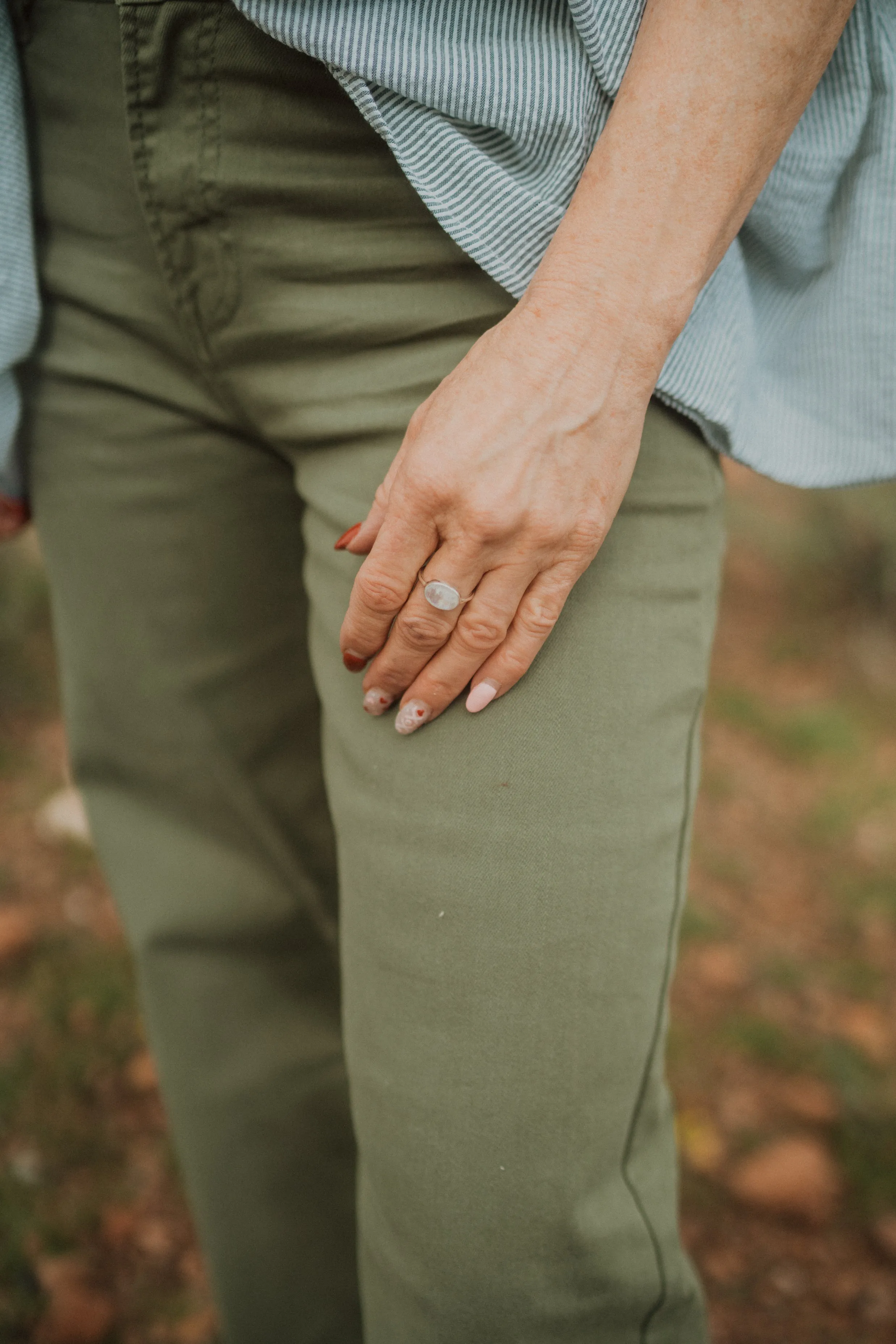 Jess Ring | Rainbow Moonstone sold by Goldie Lew product image thumbnail 2