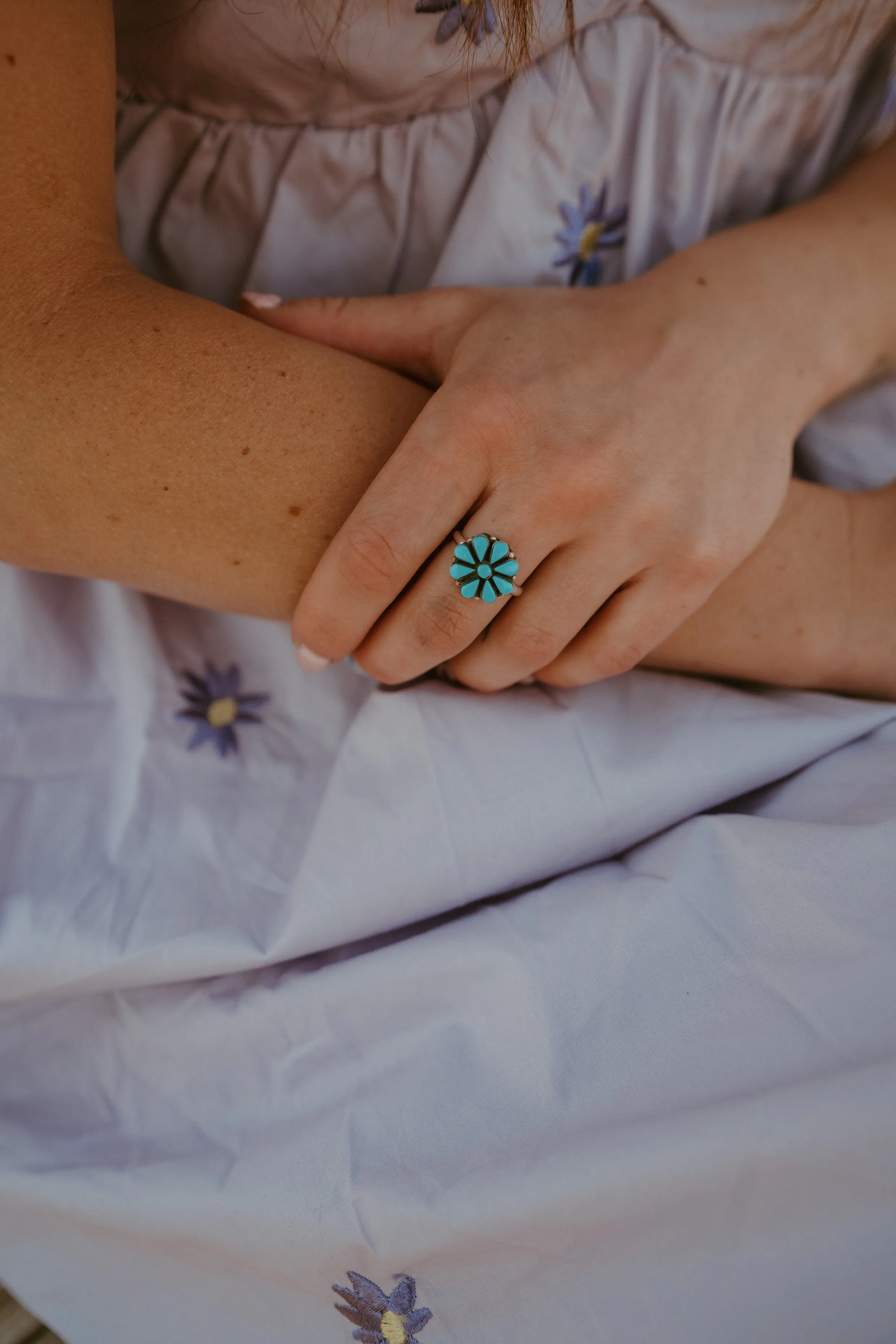 Hattie Ring | Turquoise - FINAL SALE sold by Goldie Lew product image thumbnail 3