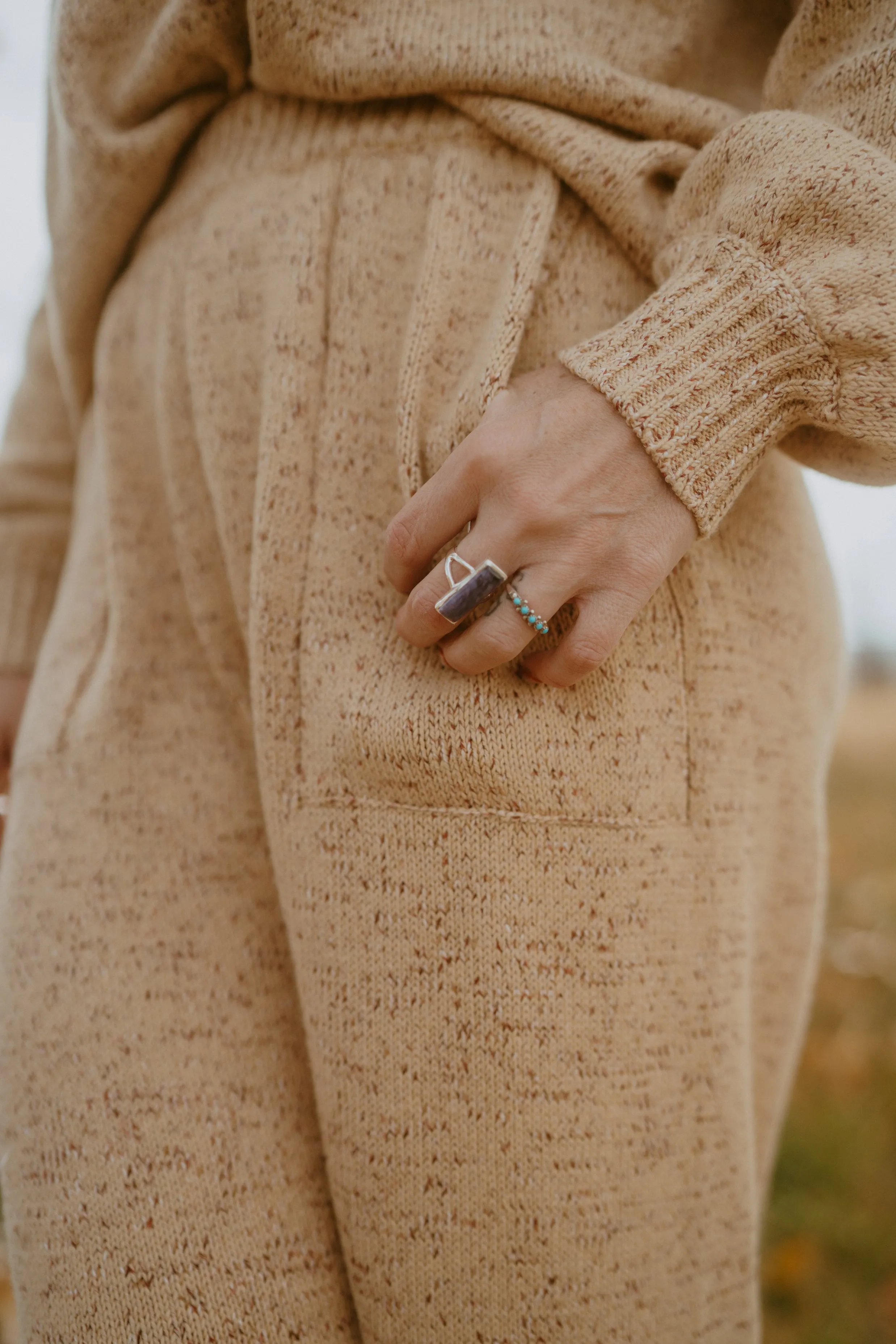 Mally Ring | Purple Charoite sold by Goldie Lew product image thumbnail 3