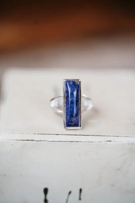 Mally Ring | Purple Charoite sold by Goldie Lew