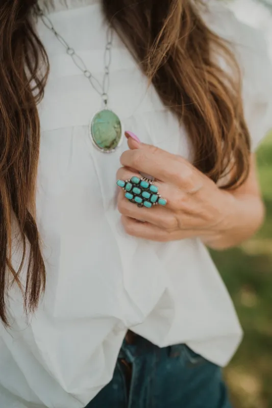 Talia Ring | Turquoise - FINAL SALE sold by Goldie Lew