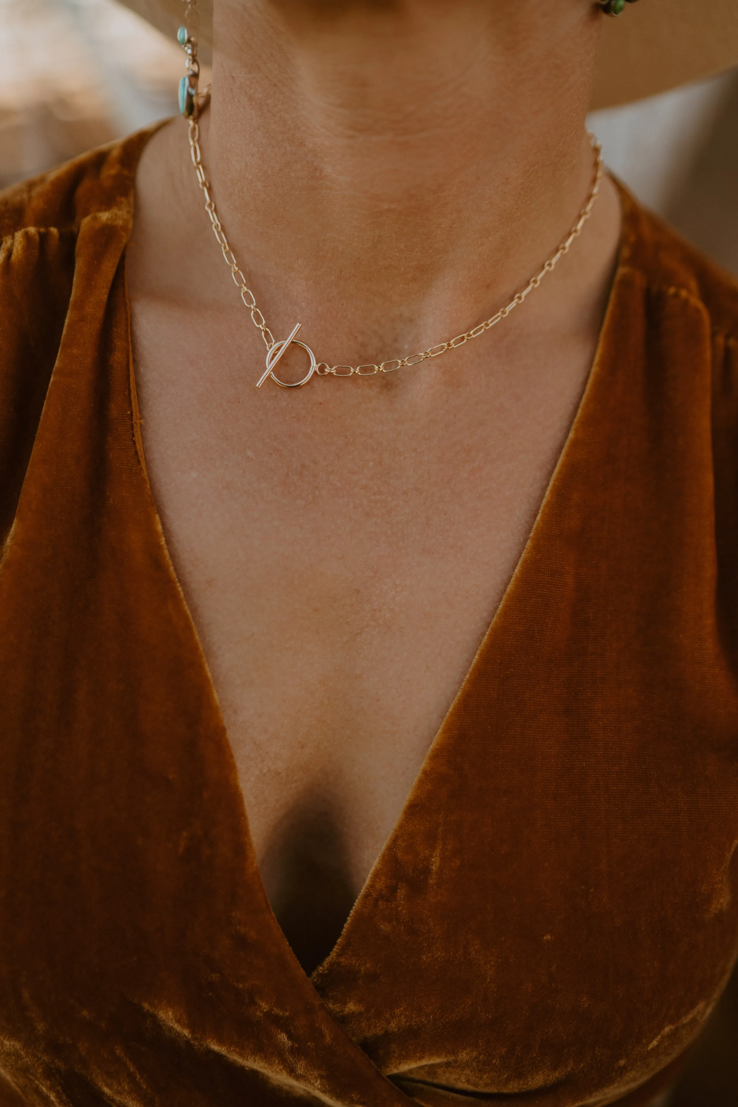 Toggle Necklace | Gold sold by Goldie Lew