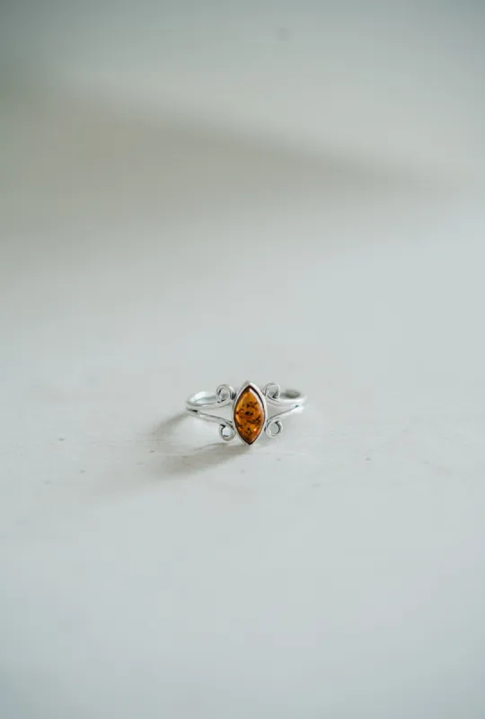 Melrose Ring | Amber sold by Goldie Lew