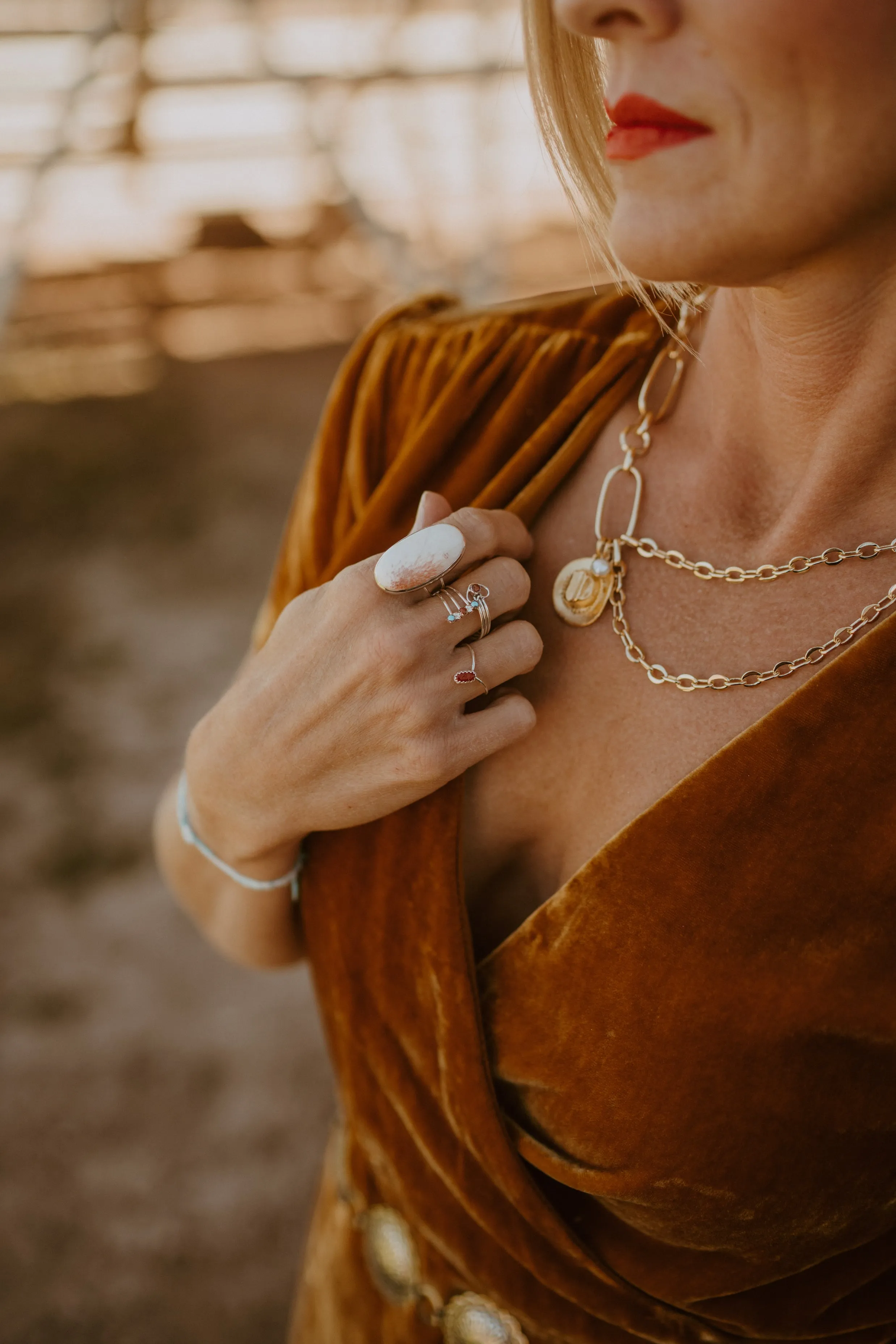 Sophie Ring | Pink Scolecite sold by Goldie Lew product image thumbnail 4