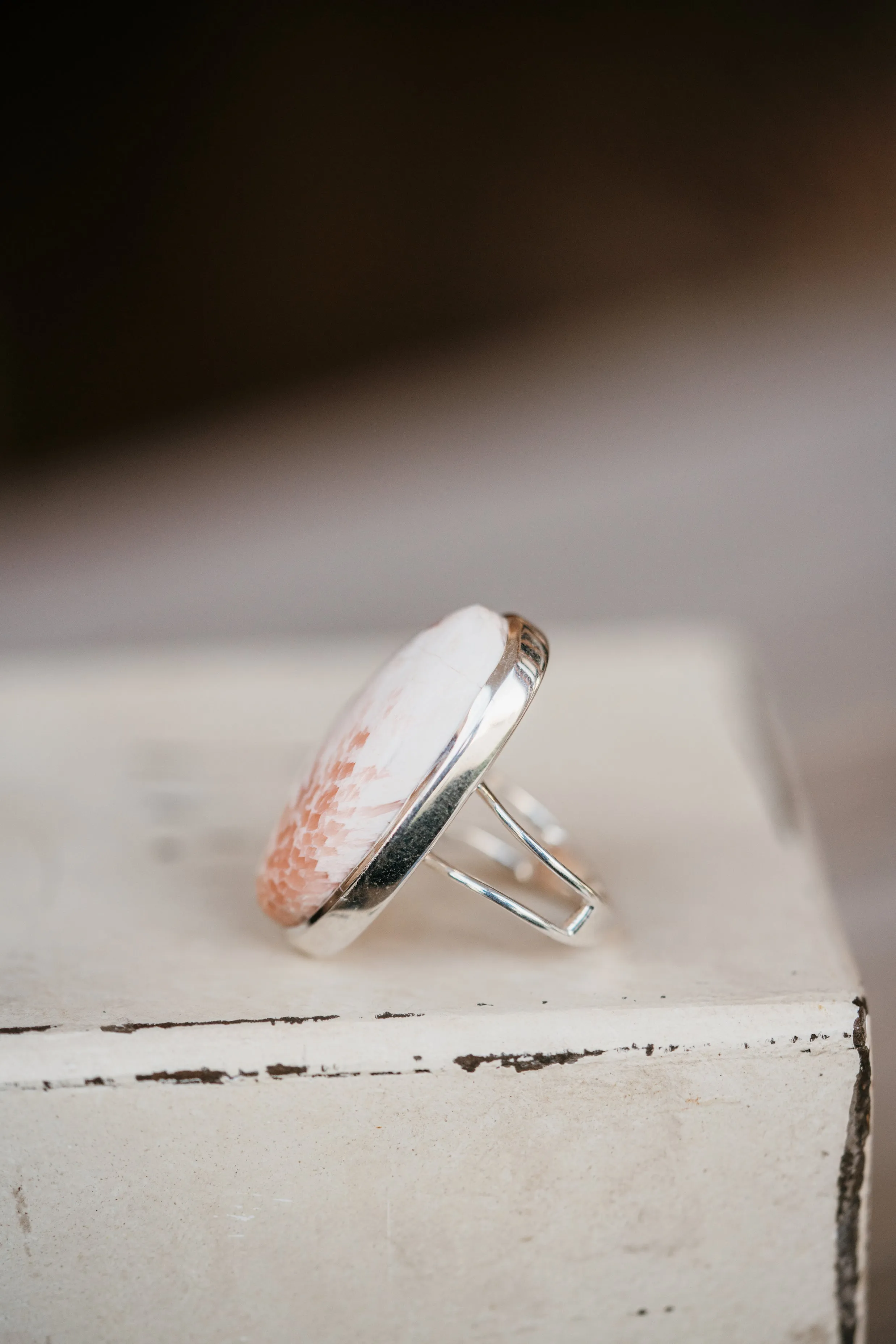 Sophie Ring | Pink Scolecite sold by Goldie Lew product image thumbnail 3