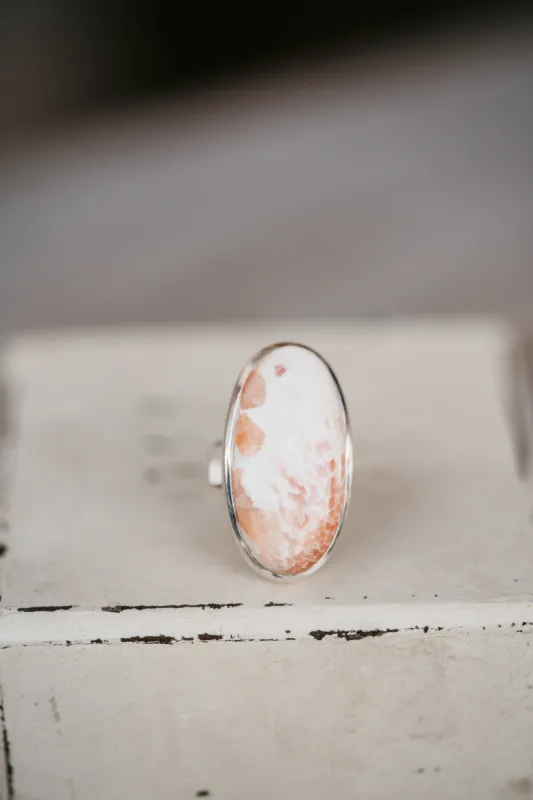 Sophie Ring | Pink Scolecite sold by Goldie Lew