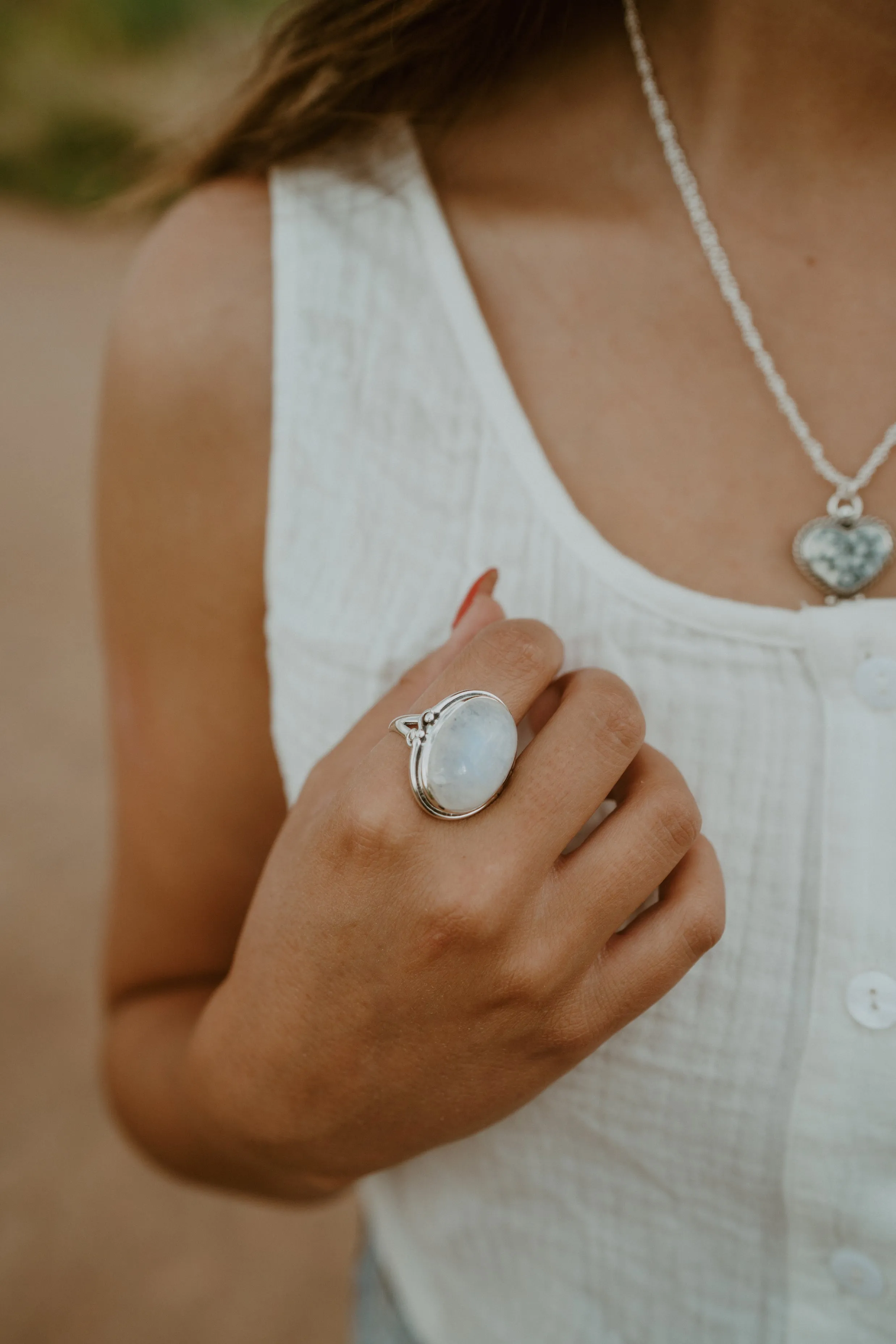 Sara Ring | Moonstone sold by Goldie Lew product image thumbnail 4