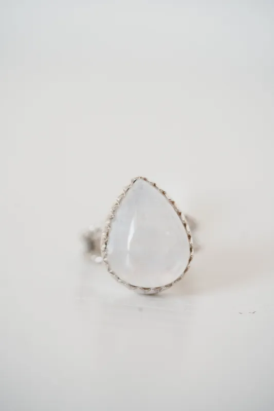 Lyra Ring | Rainbow Moonstone sold by Goldie Lew