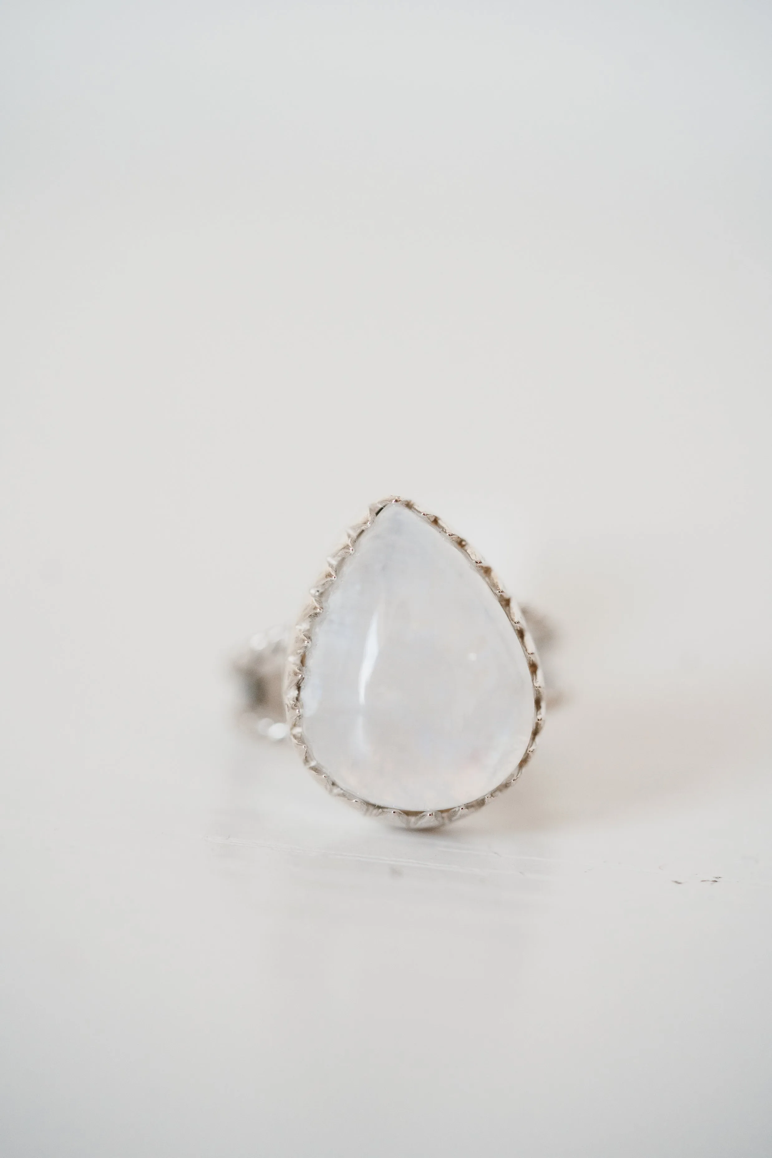Lyra Ring | Rainbow Moonstone sold by Goldie Lew