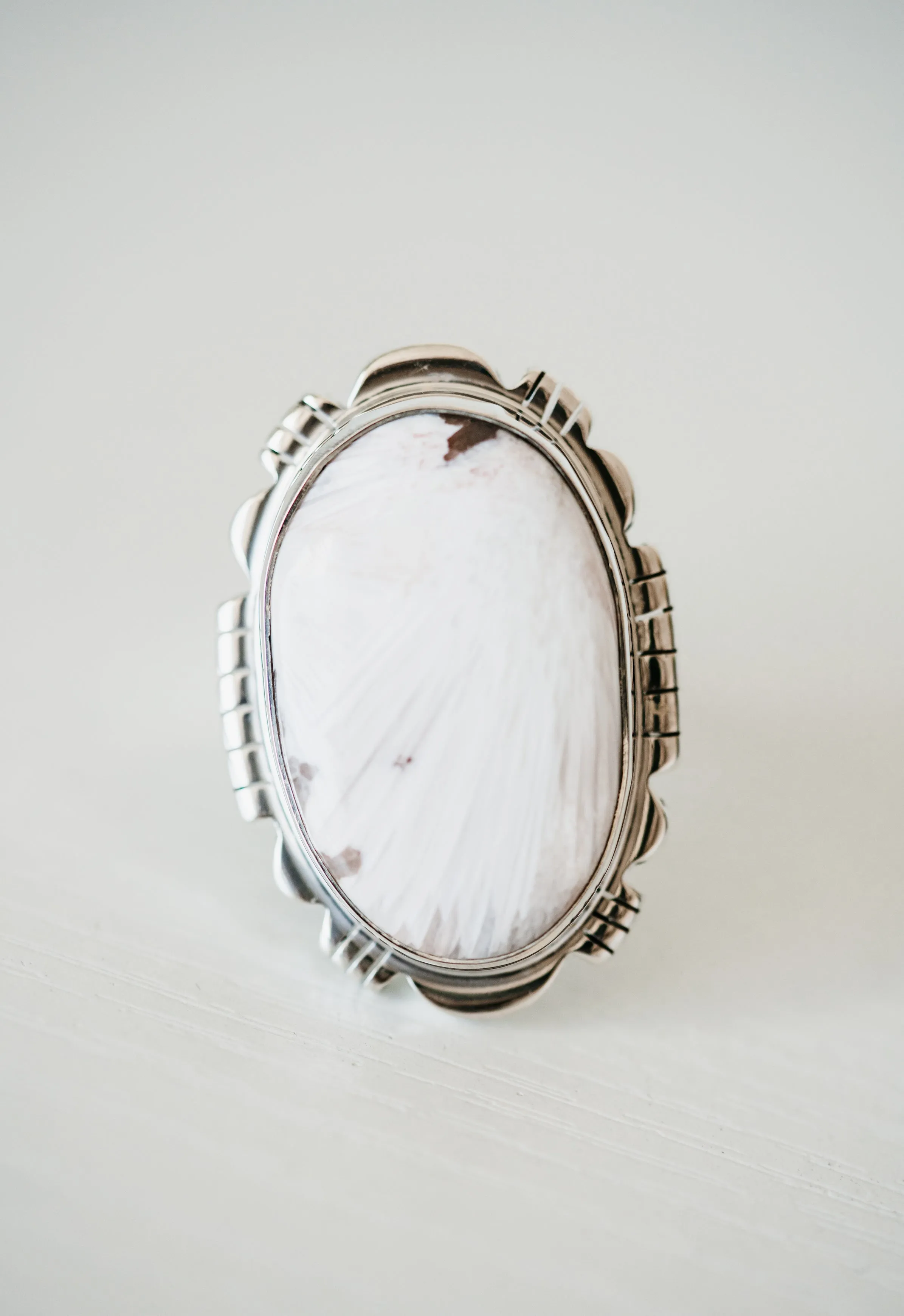 Xenia Ring | Pink Scolecite sold by Goldie Lew product image thumbnail 4