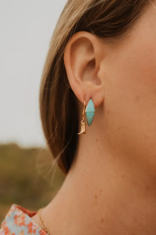 Roby Earrings | Turquoise sold by Goldie Lew