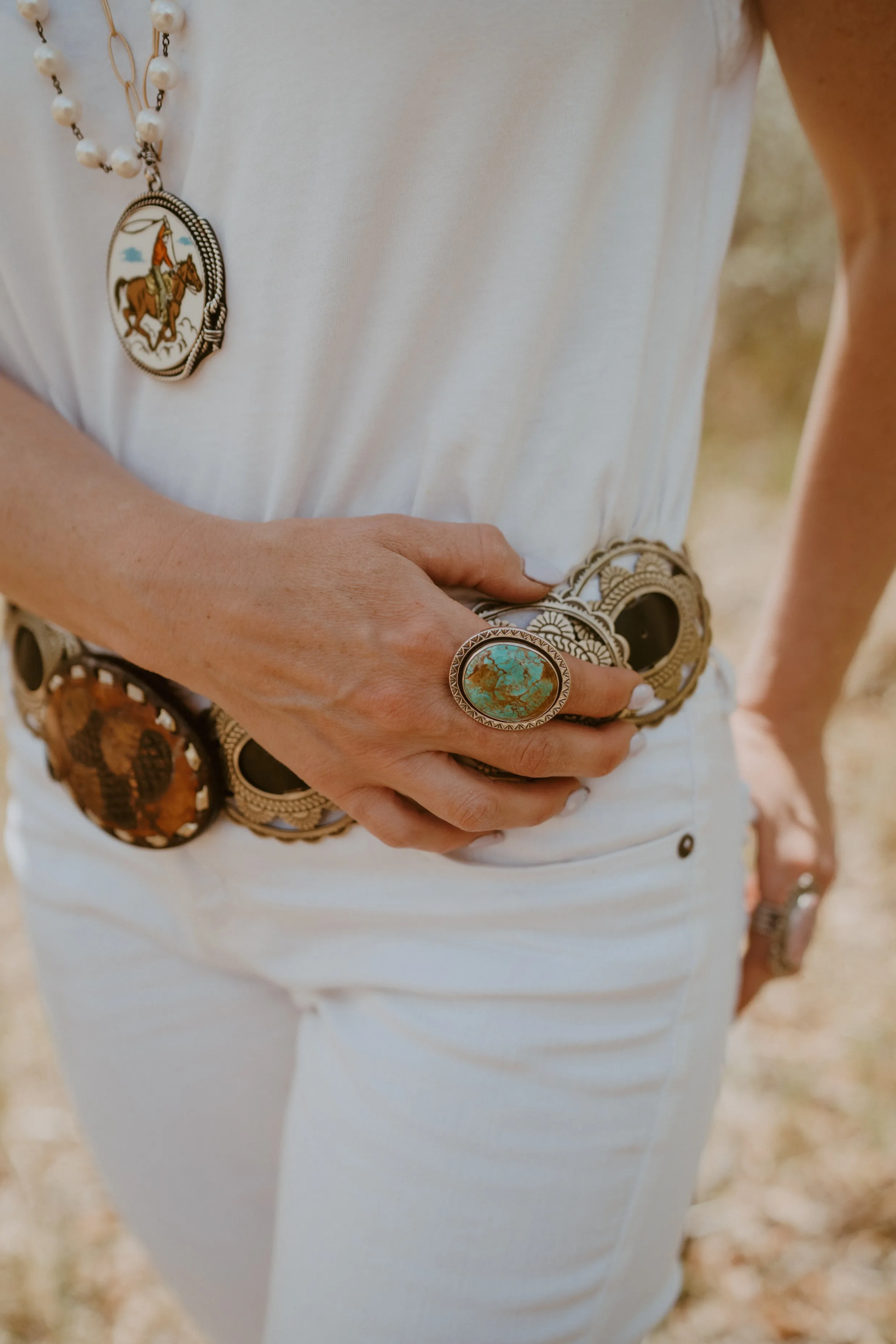 Drew Ring | Turquoise sold by Goldie Lew product image thumbnail 2