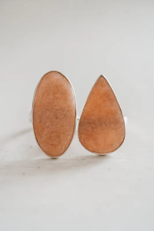 Emmy Ring | Peach Amazonite sold by Goldie Lew