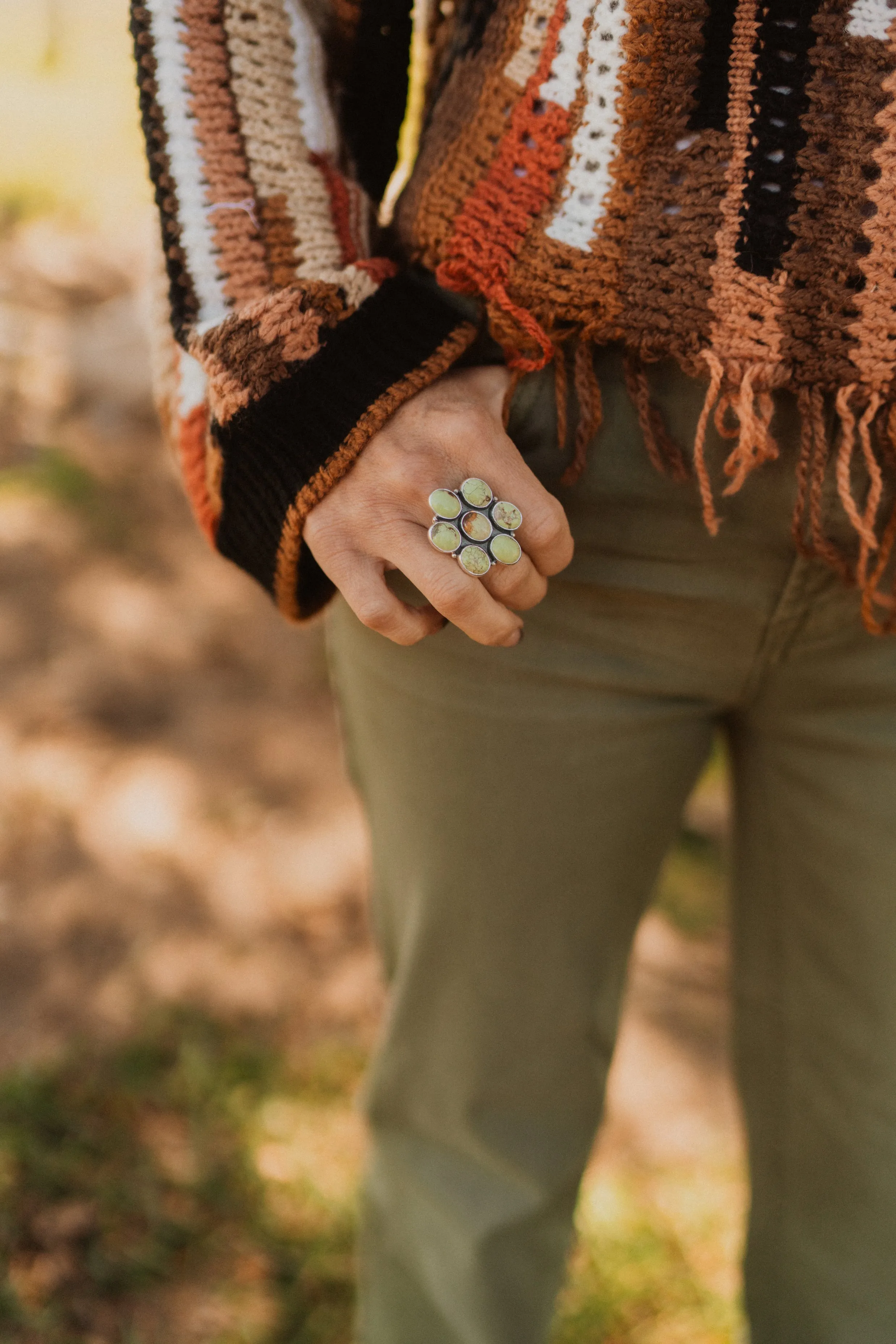 Adalia Ring | Lemon Chrysoprase sold by Goldie Lew product image thumbnail 3
