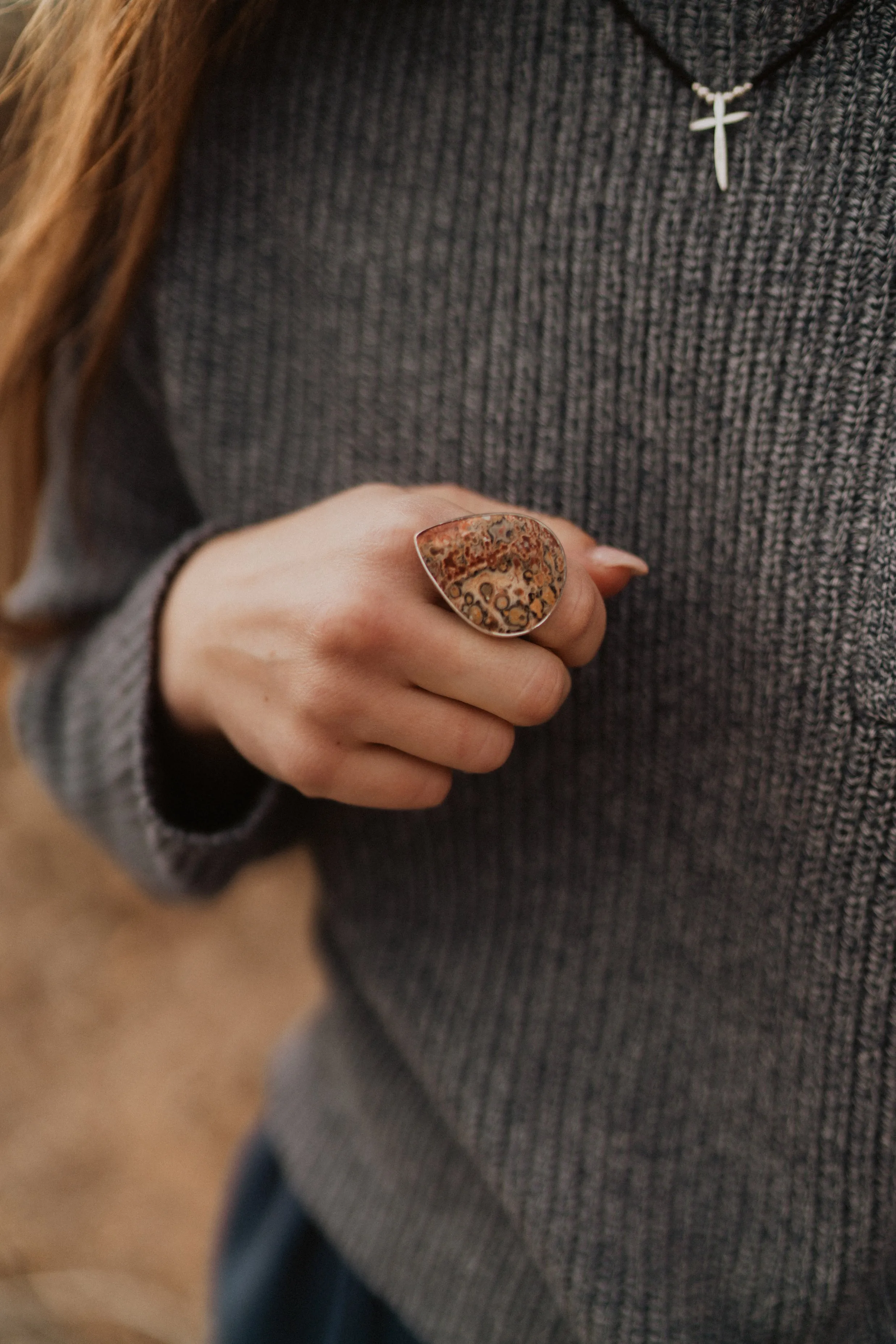 Jungle Ring | Leopard Jasper sold by Goldie Lew product image thumbnail 3