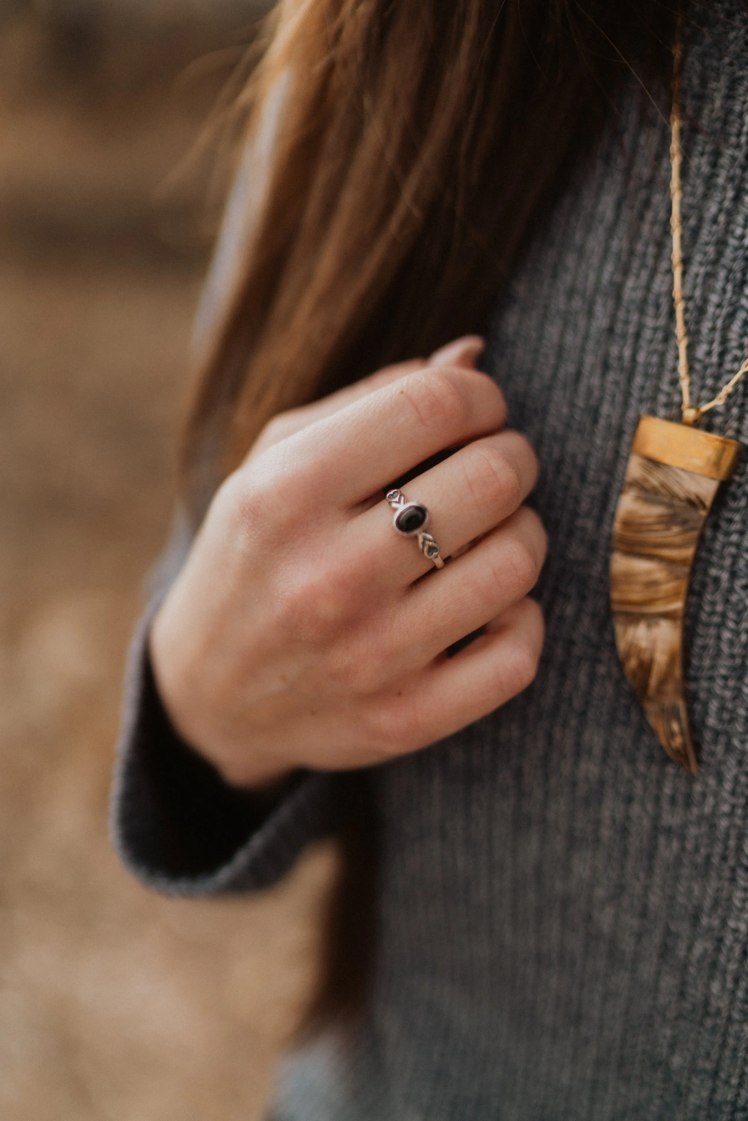 Selba Ring | Black Onyx sold by Goldie Lew product image thumbnail 2