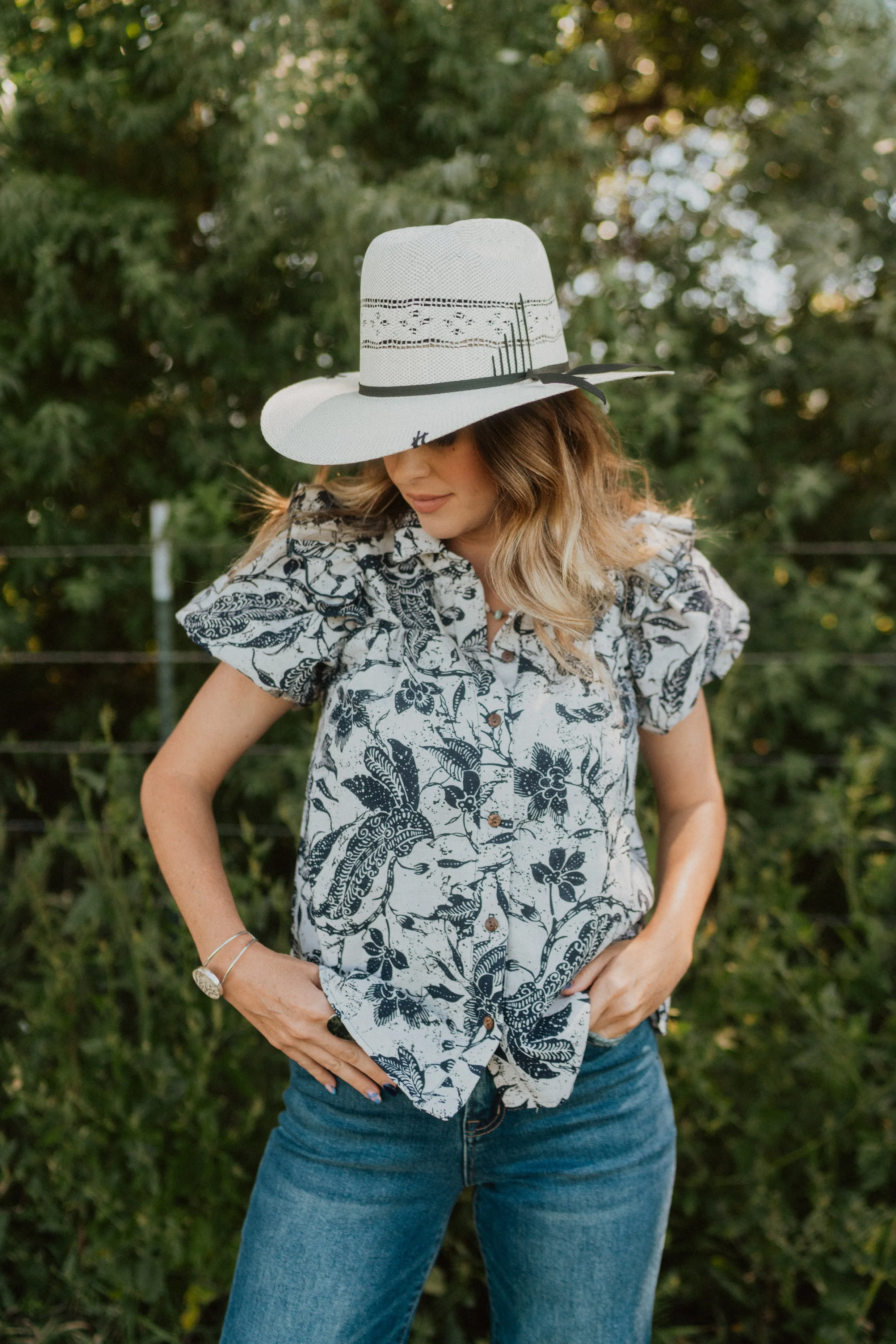 Tennessee Straw Hat | Embroidery sold by Goldie Lew