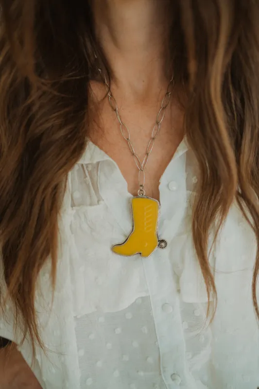 Cowboy Boot Necklace | Shelly Chain sold by Goldie Lew