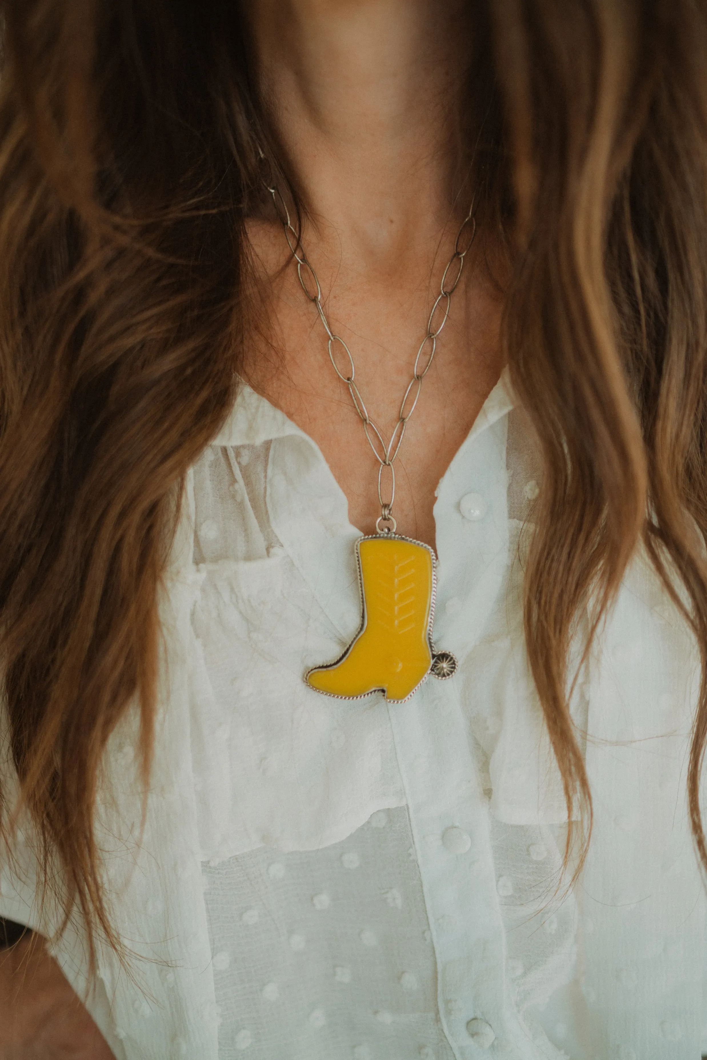 Cowboy Boot Necklace | Shelly Chain sold by Goldie Lew