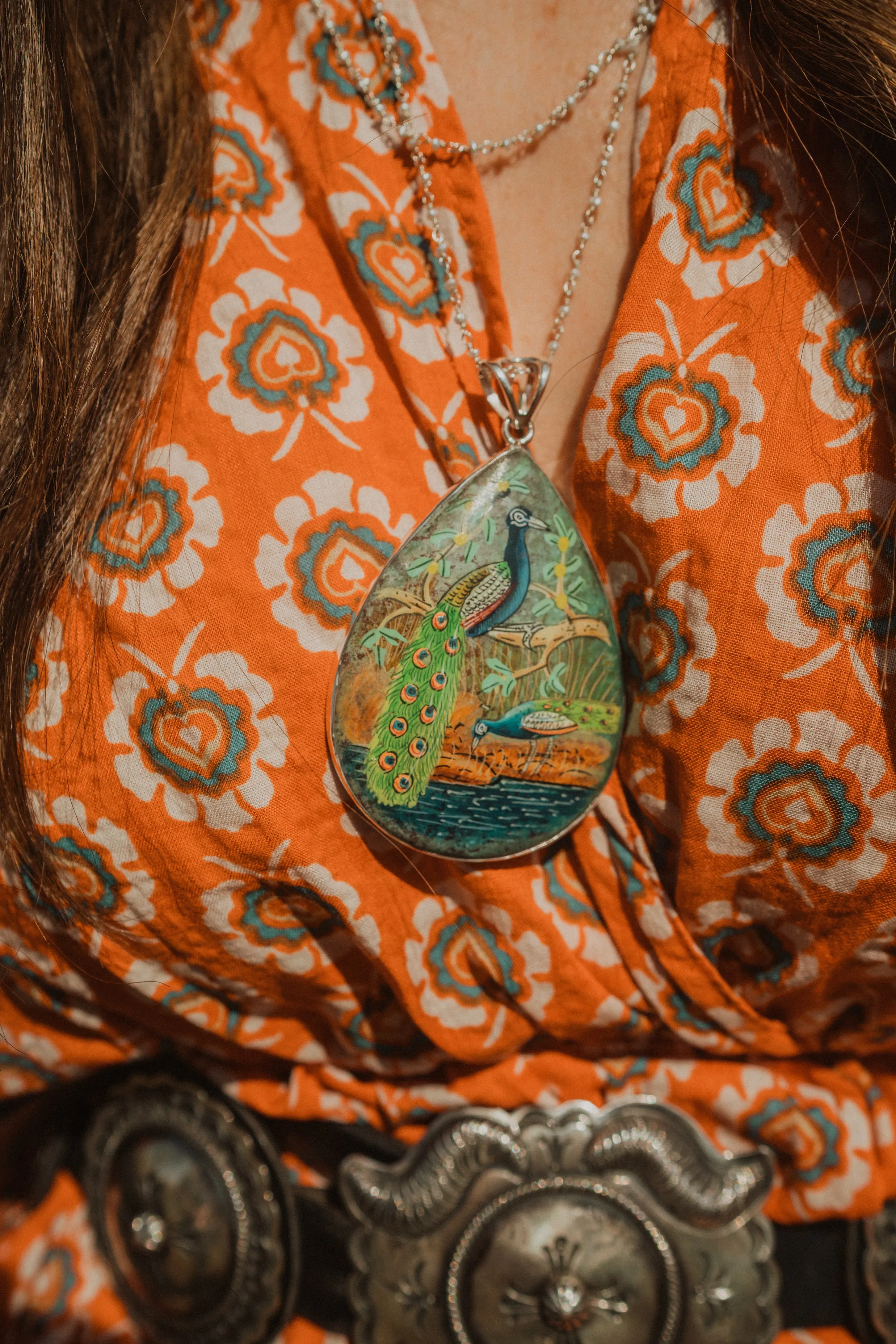 Peacock Necklace sold by Goldie Lew product image thumbnail 4