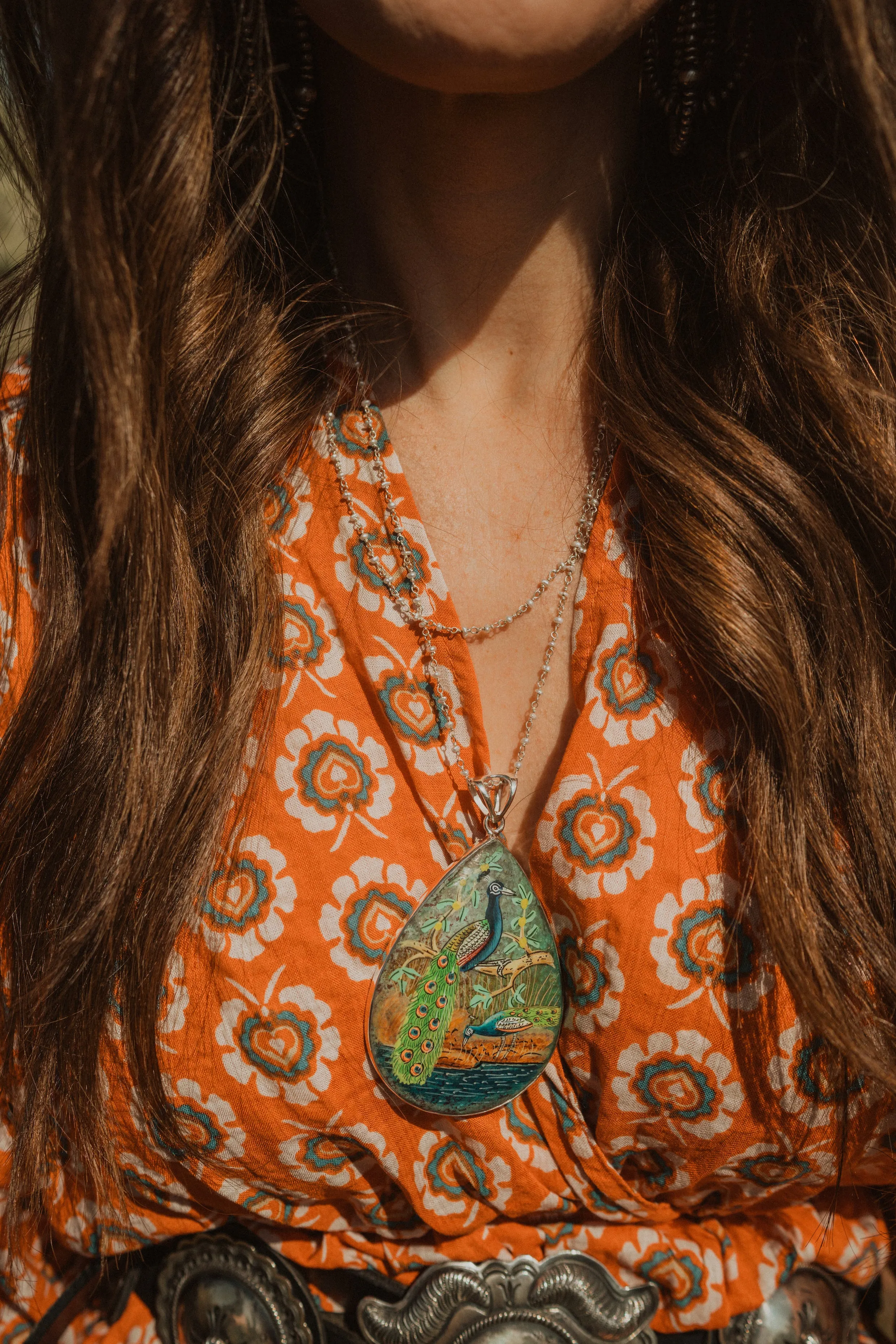 Peacock Necklace sold by Goldie Lew product image thumbnail 3