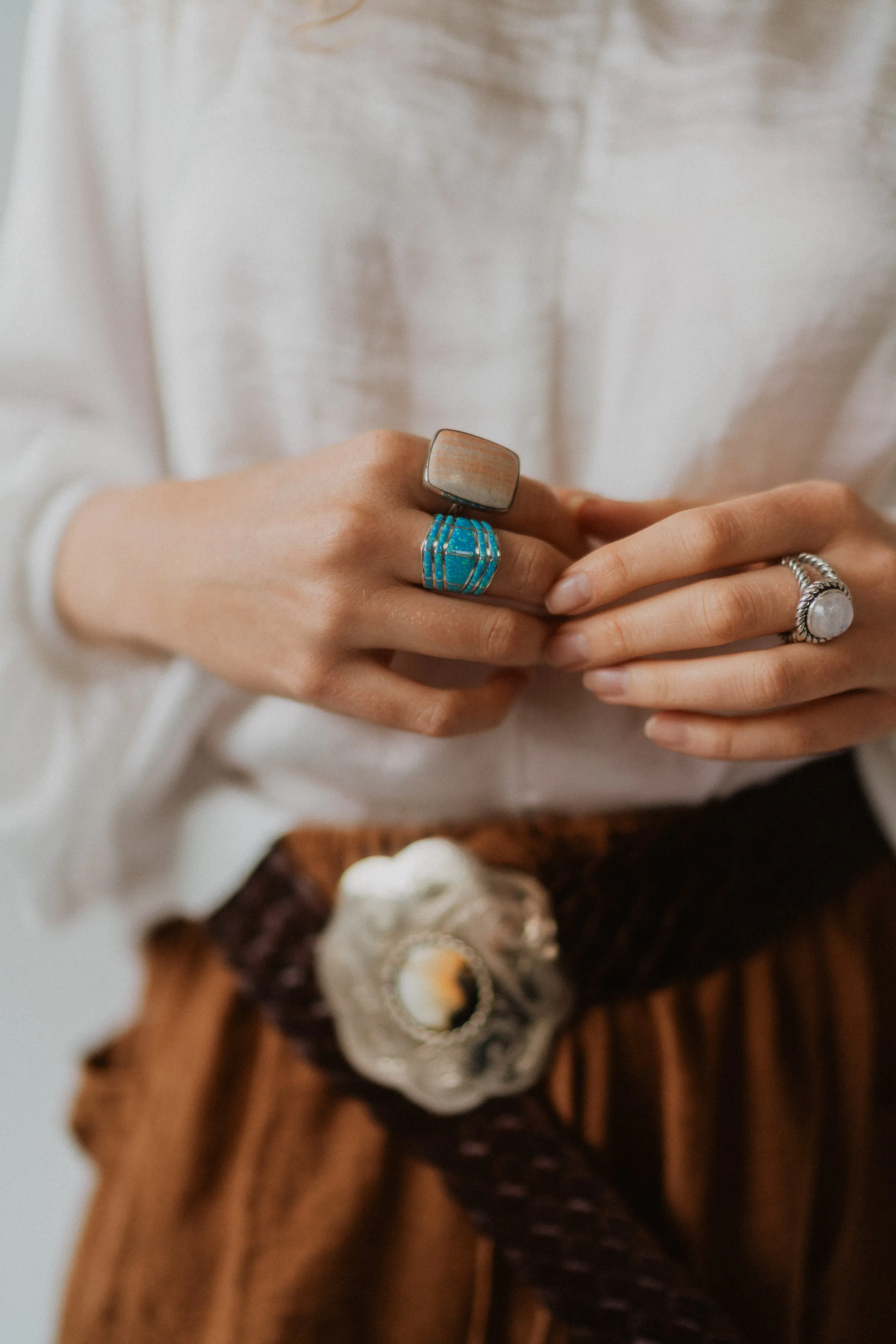 Talulla Ring | Celesto Barite sold by Goldie Lew product image thumbnail 2