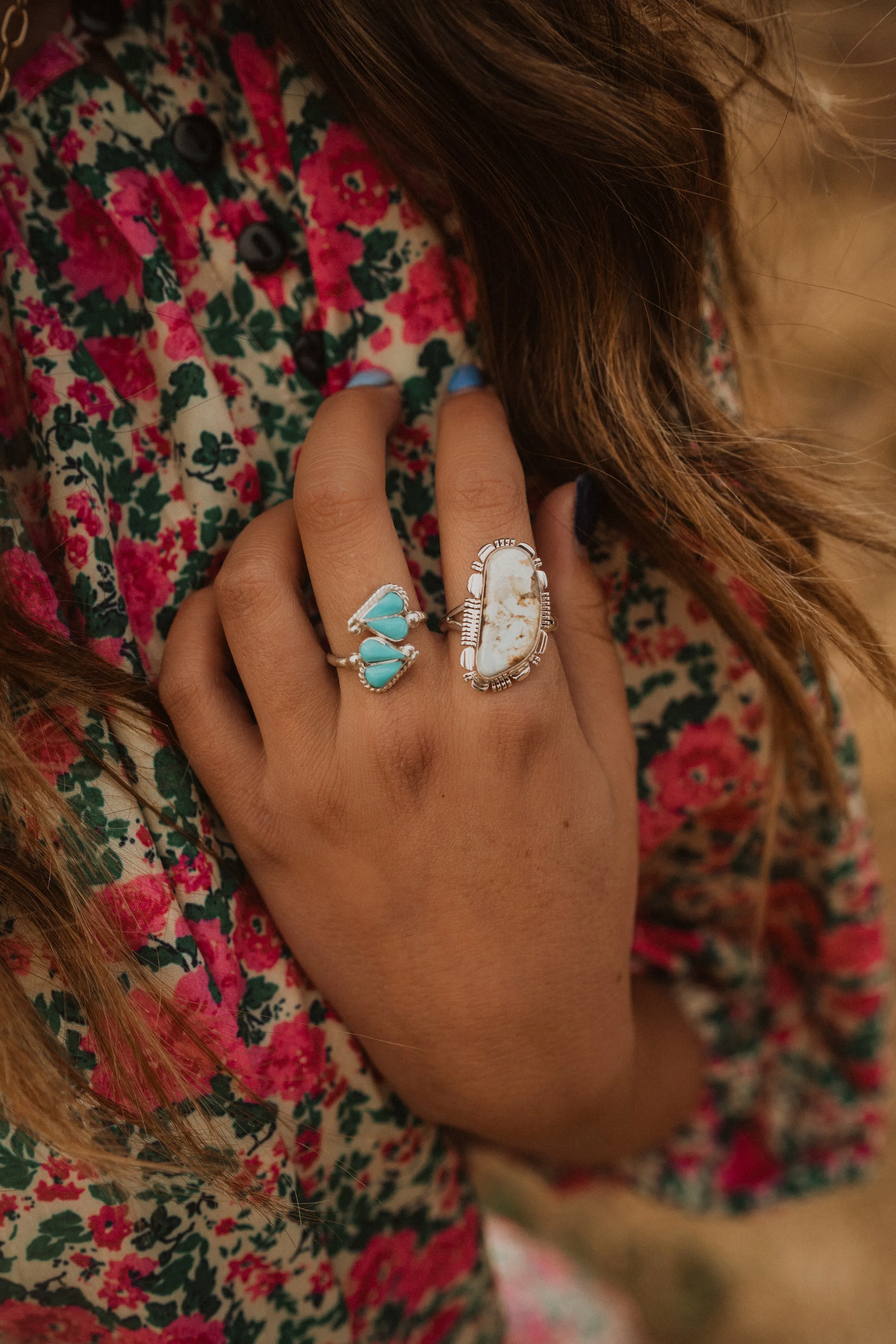 Double Heart Ring sold by Goldie Lew product image thumbnail 3