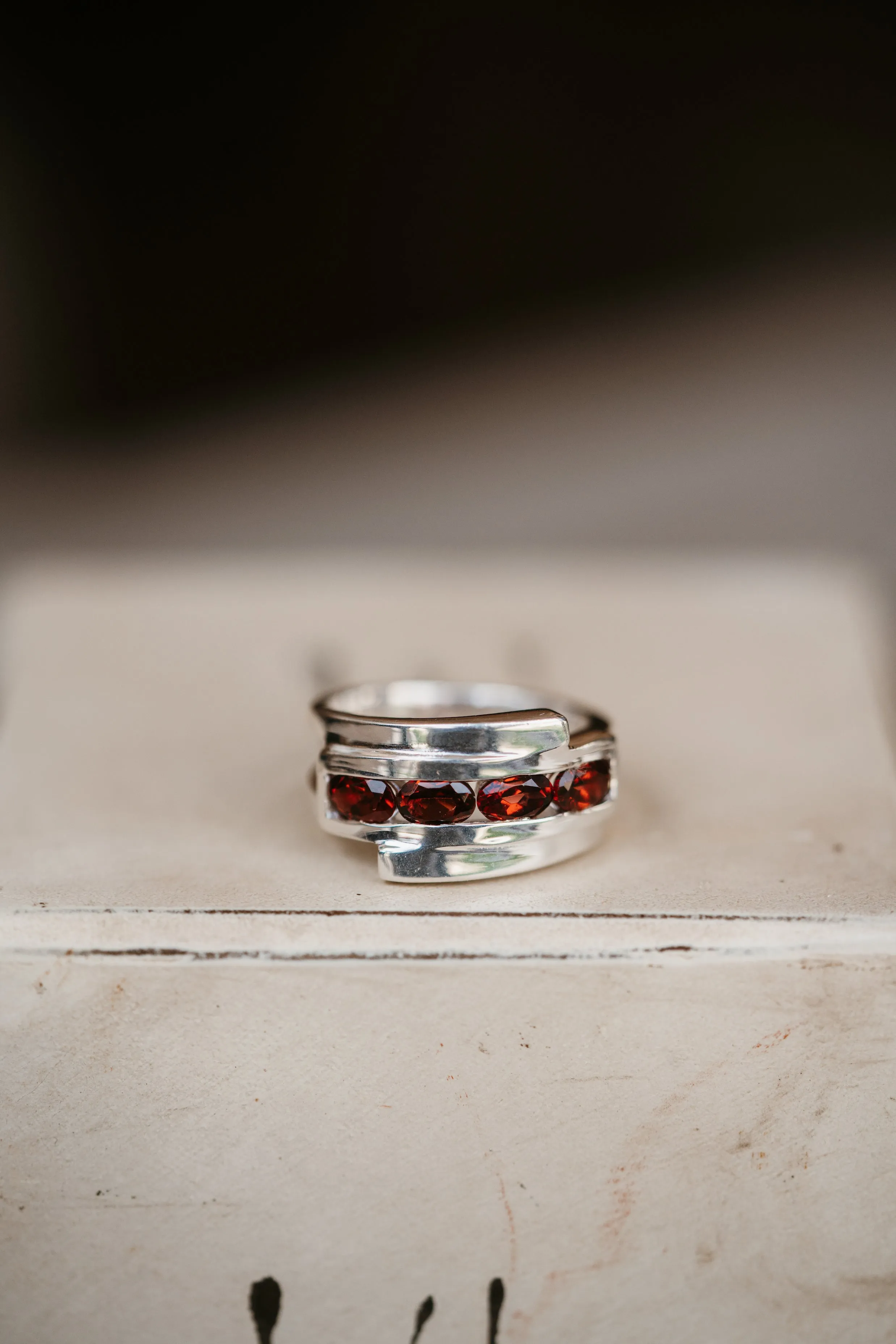 Christina Ring | Red Garnet - FINAL SALE sold by Goldie Lew product image thumbnail 3