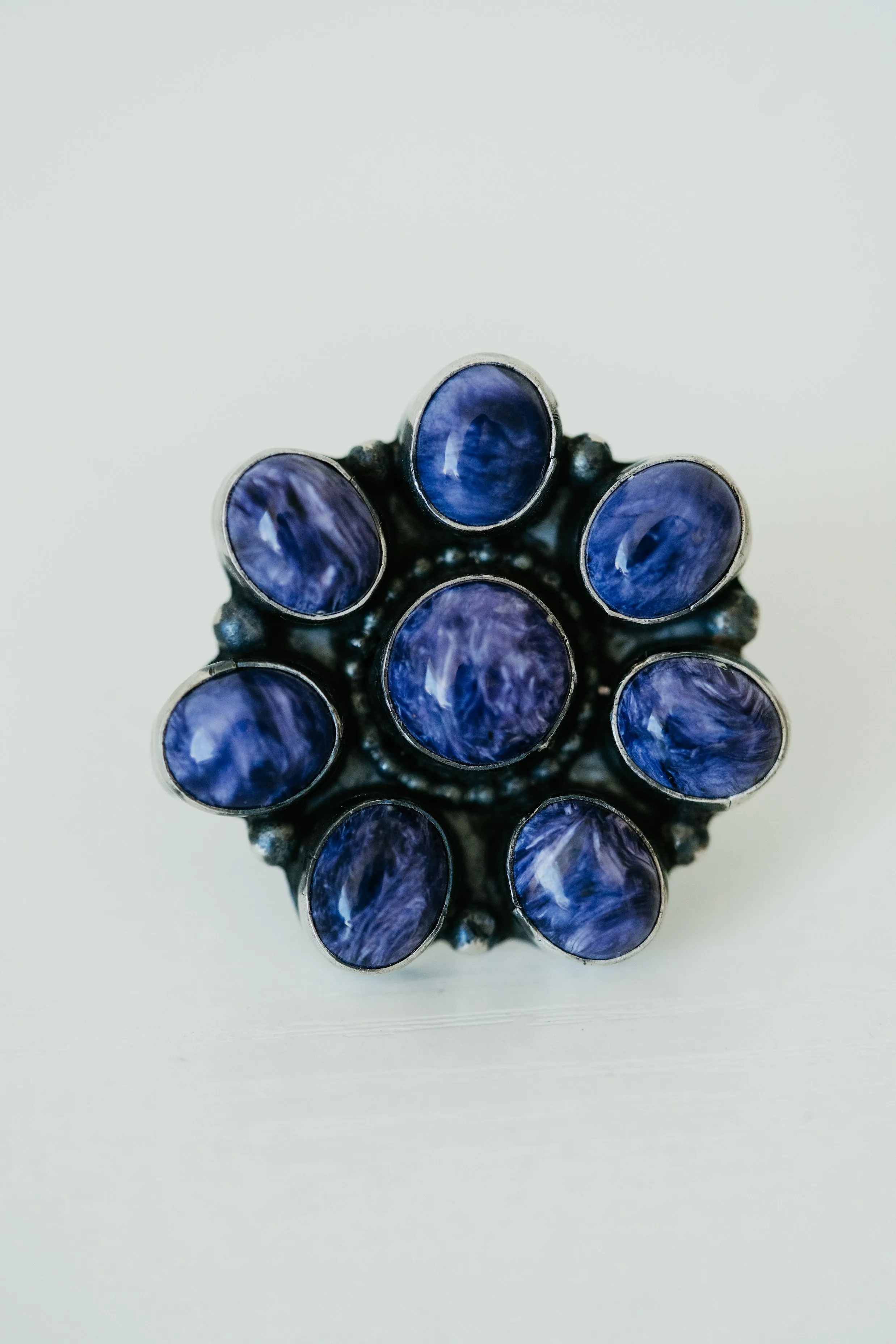 Tatum Ring | Purple Charoite sold by Goldie Lew product image thumbnail 2