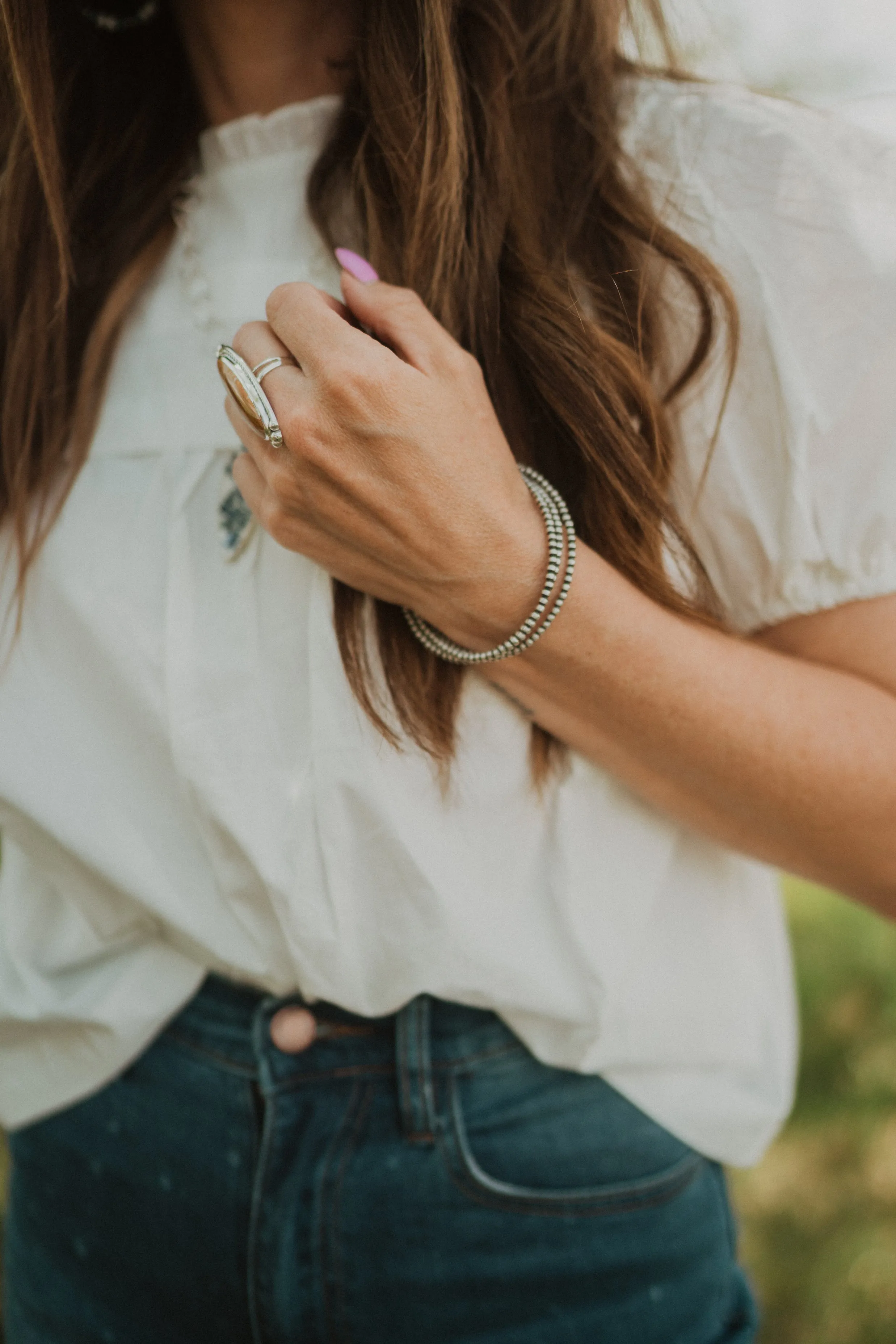 Myla Bracelet | Triple Strand | 1 mm sold by Goldie Lew