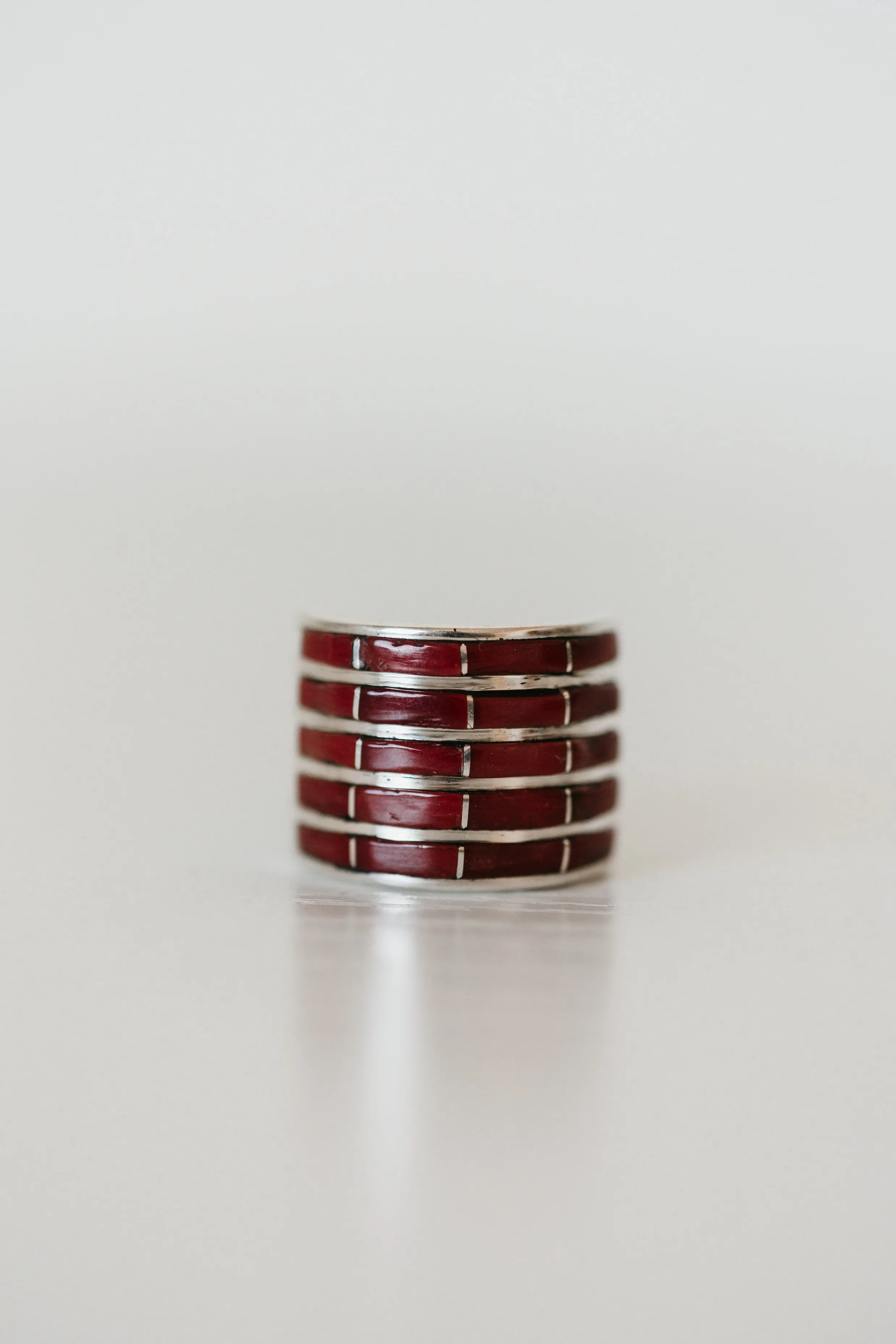 5 Bar Ring | Coral sold by Goldie Lew product image thumbnail 2