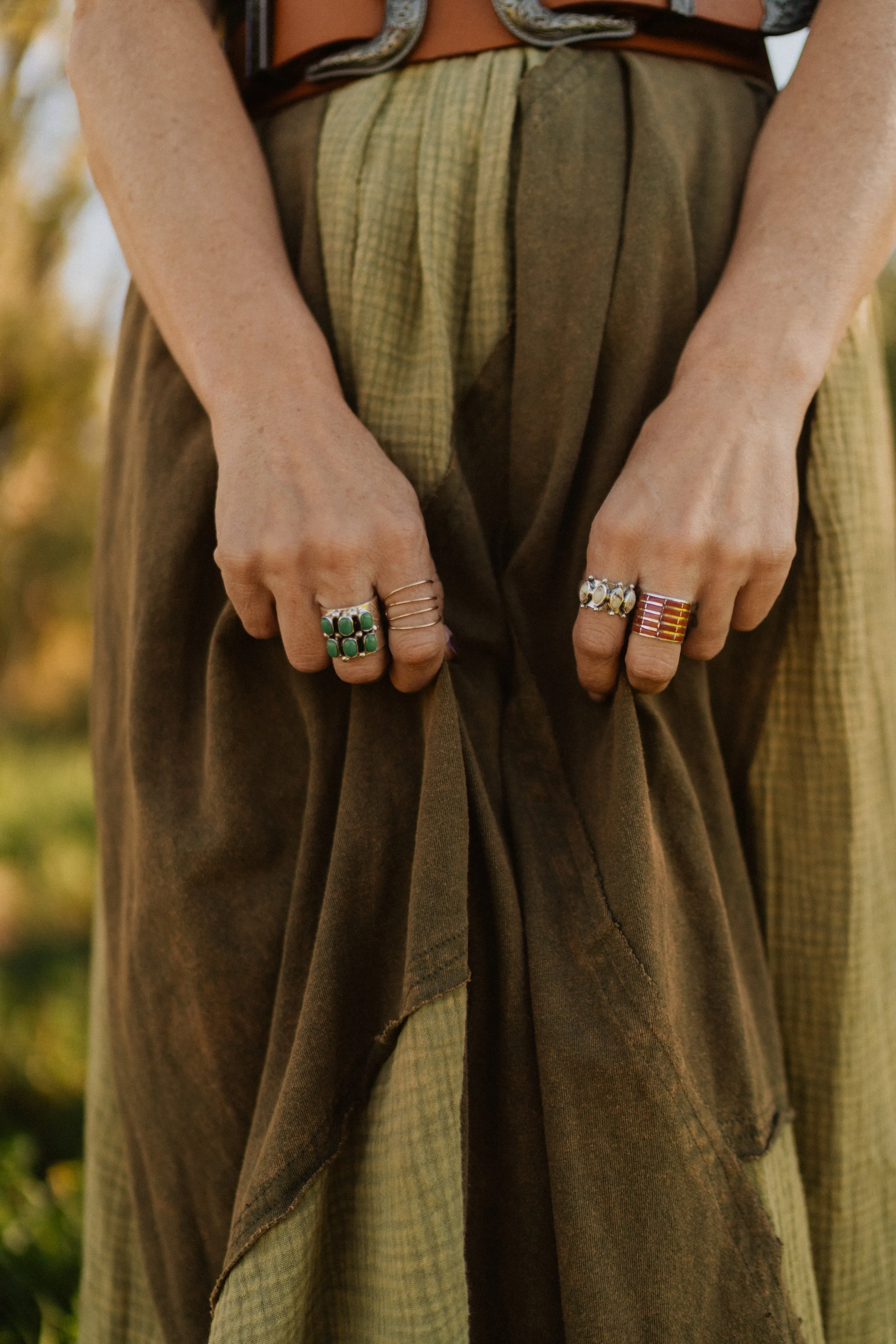 5 Bar Ring | Coral sold by Goldie Lew product image thumbnail 5