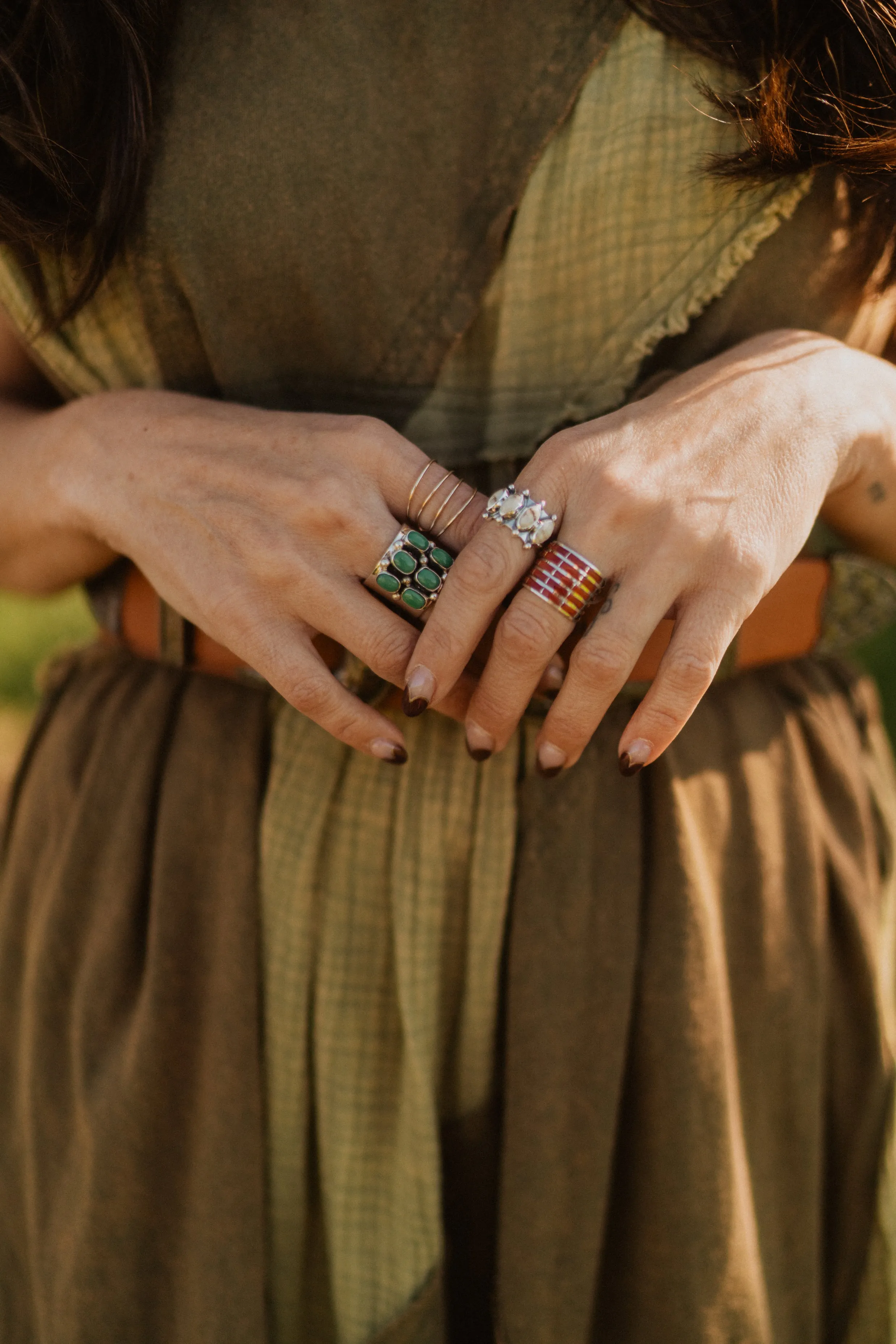 5 Bar Ring | Coral sold by Goldie Lew product image thumbnail 4